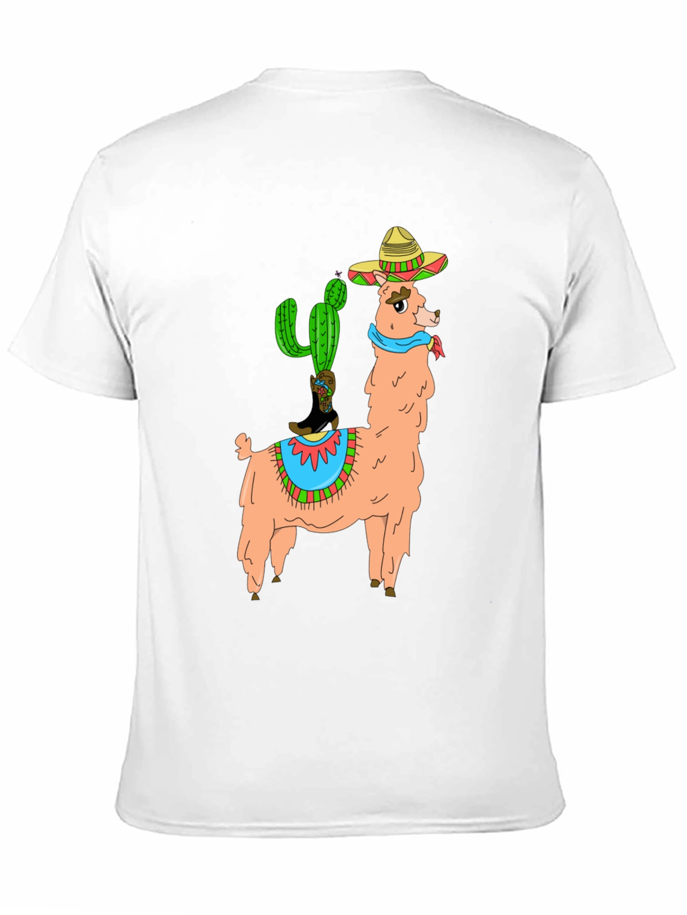 Black Llama Cactus Graphic Tee - Stylish Novelty T-Shirt view 11