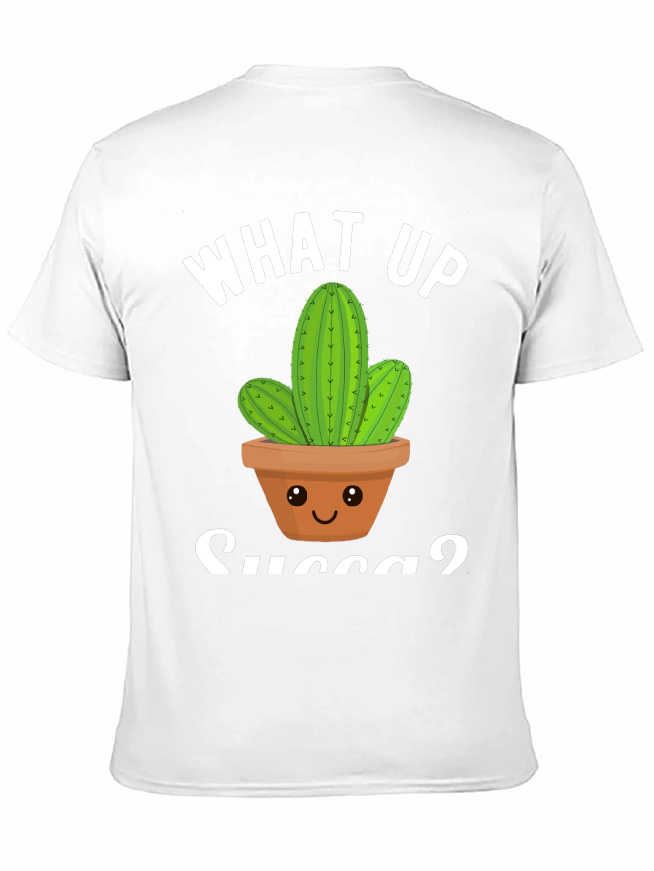 Black What Up Succa? Cactus Graphic T-Shirt view 11