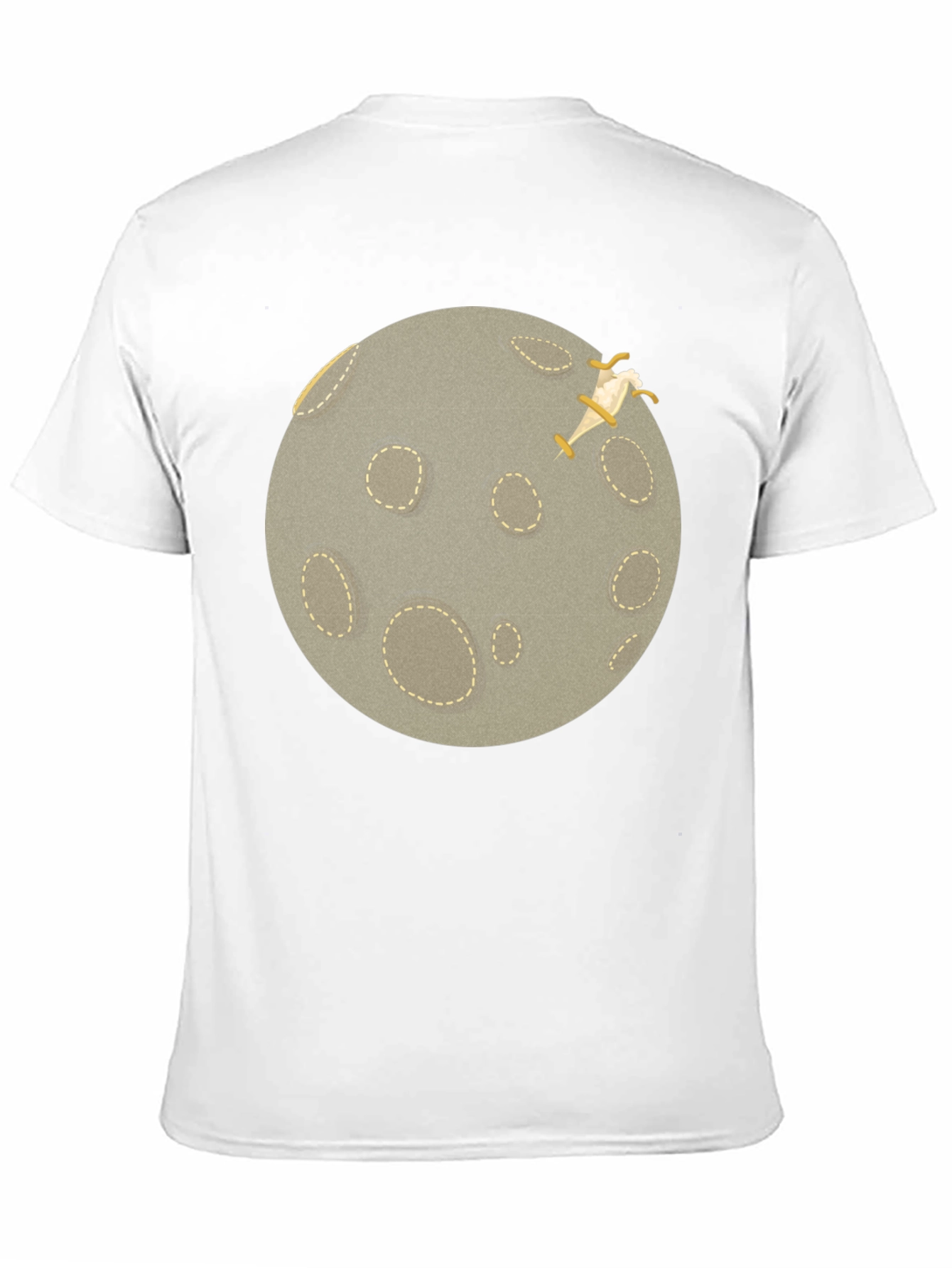 Black Moon Landing Graphic T-Shirt - Black Crew Neck view 11