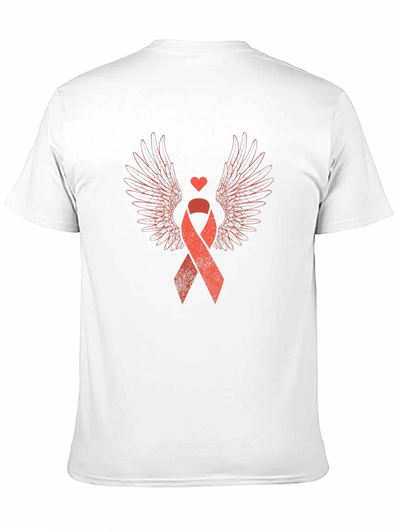 Black Heart & Wings Awareness Ribbon Graphic Tee view 11