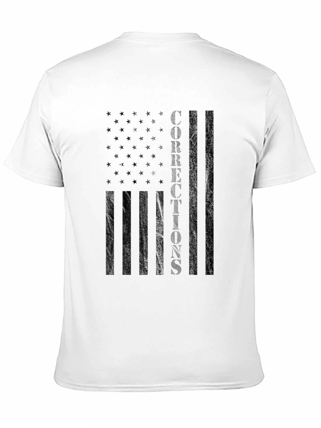 Black Corrections American Flag Graphic T-Shirt view 11