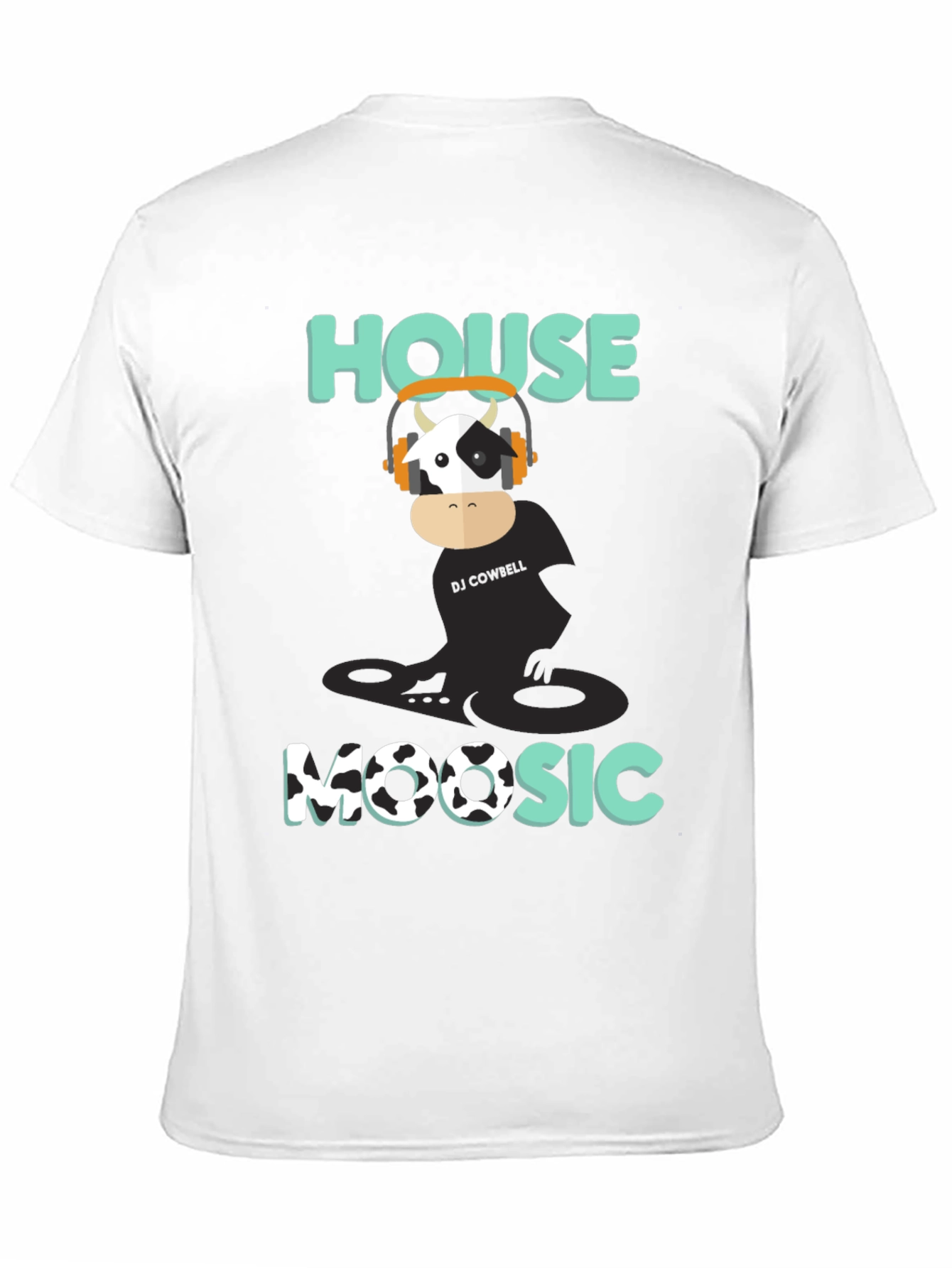 Black DJ Cowbell House Moosic T-Shirt - Black view 11