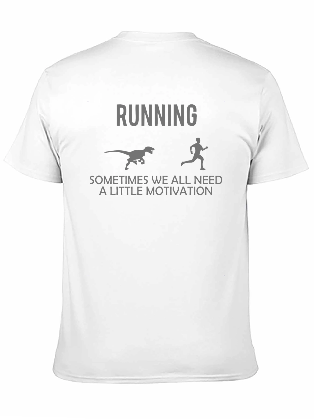 Black Running Motivation T-Shirt - Dinosaur Chase Tee view 11