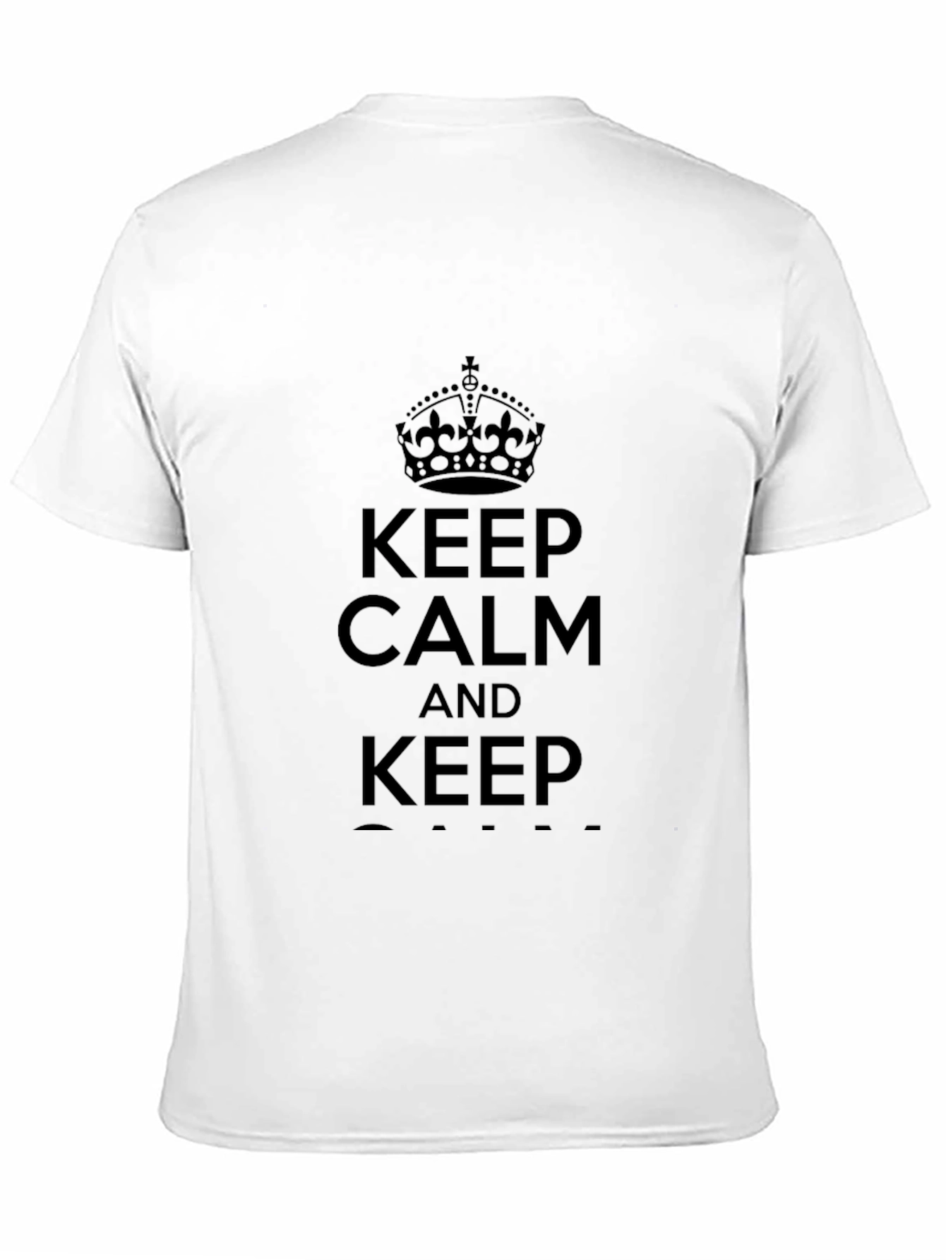 Black Keep Calm Graphic Black Tee view 11