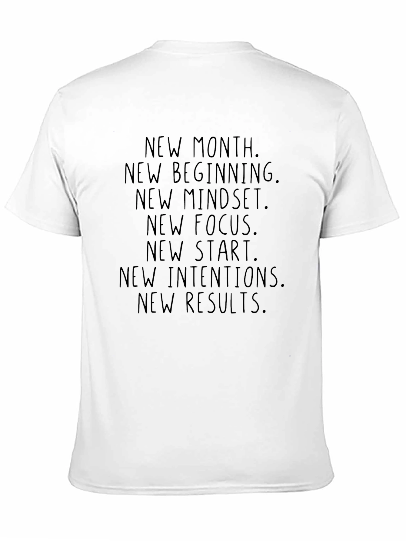 Black New Month Motivational Graphic Tee Shirt view 11