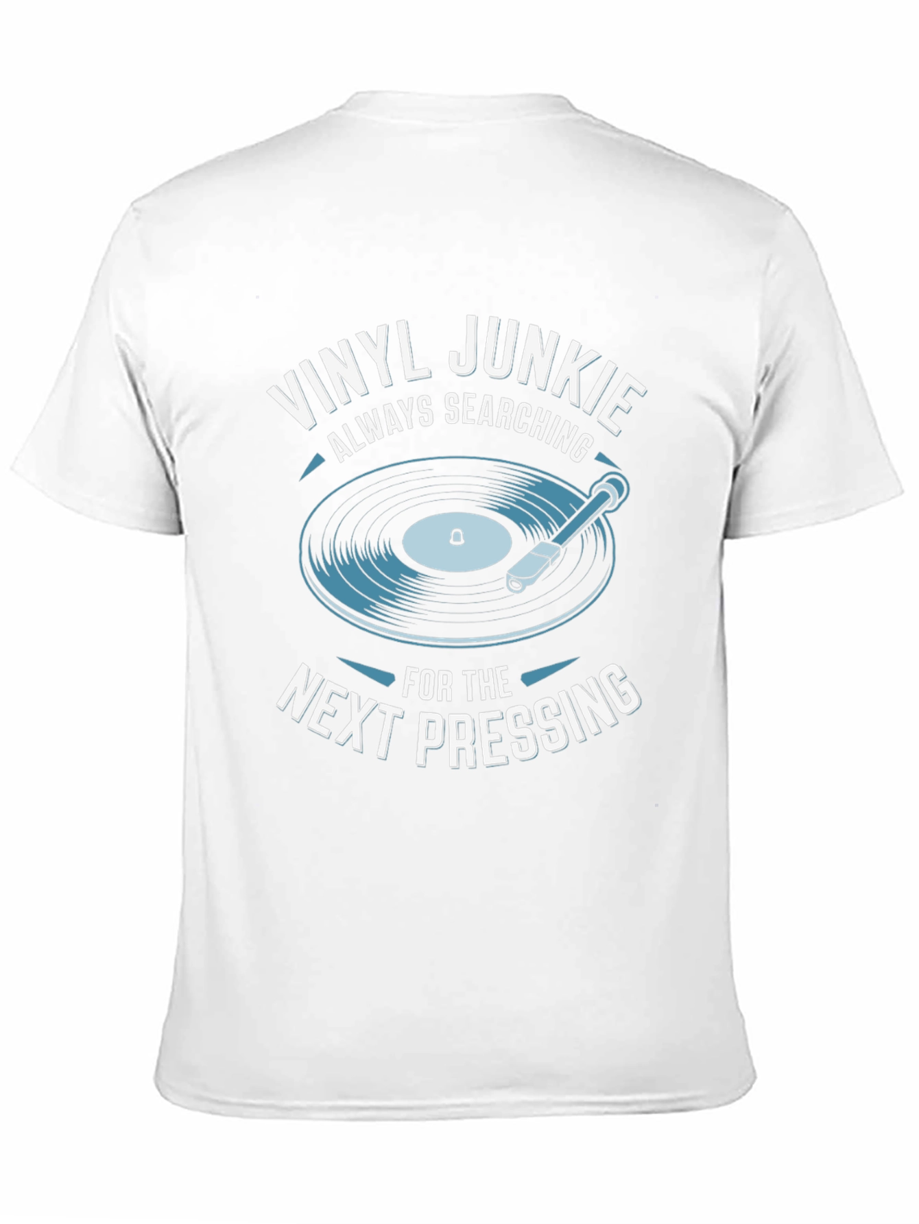 Black Vinyl Junkie T-Shirt - Always Searching view 11