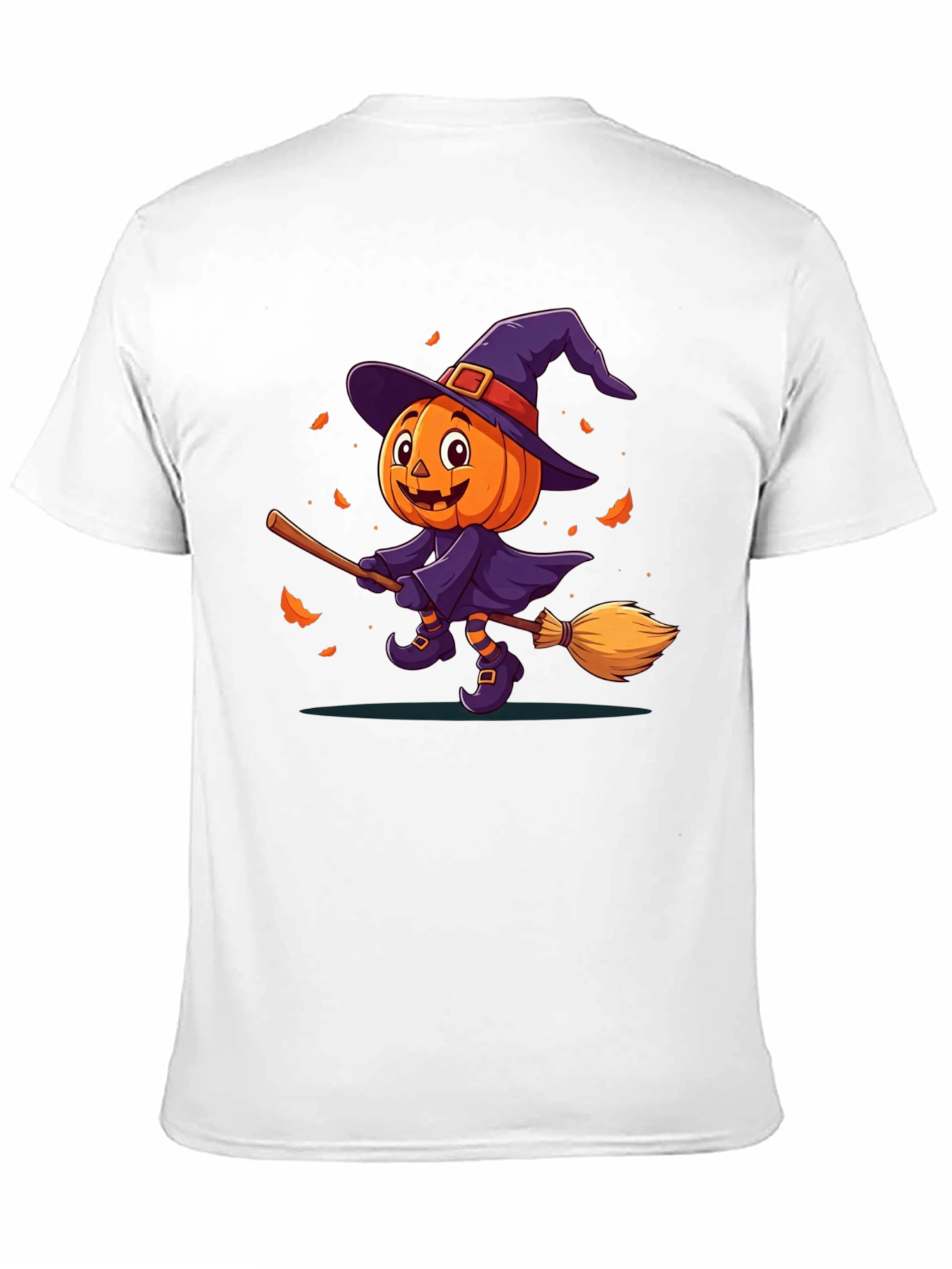 Black Halloween Pumpkin Witch T-Shirt view 11