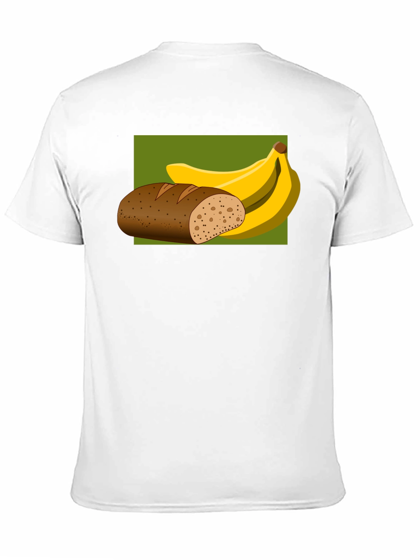 Black Bread & Bananas Graphic Tee - Novelty Food Shirt view 11