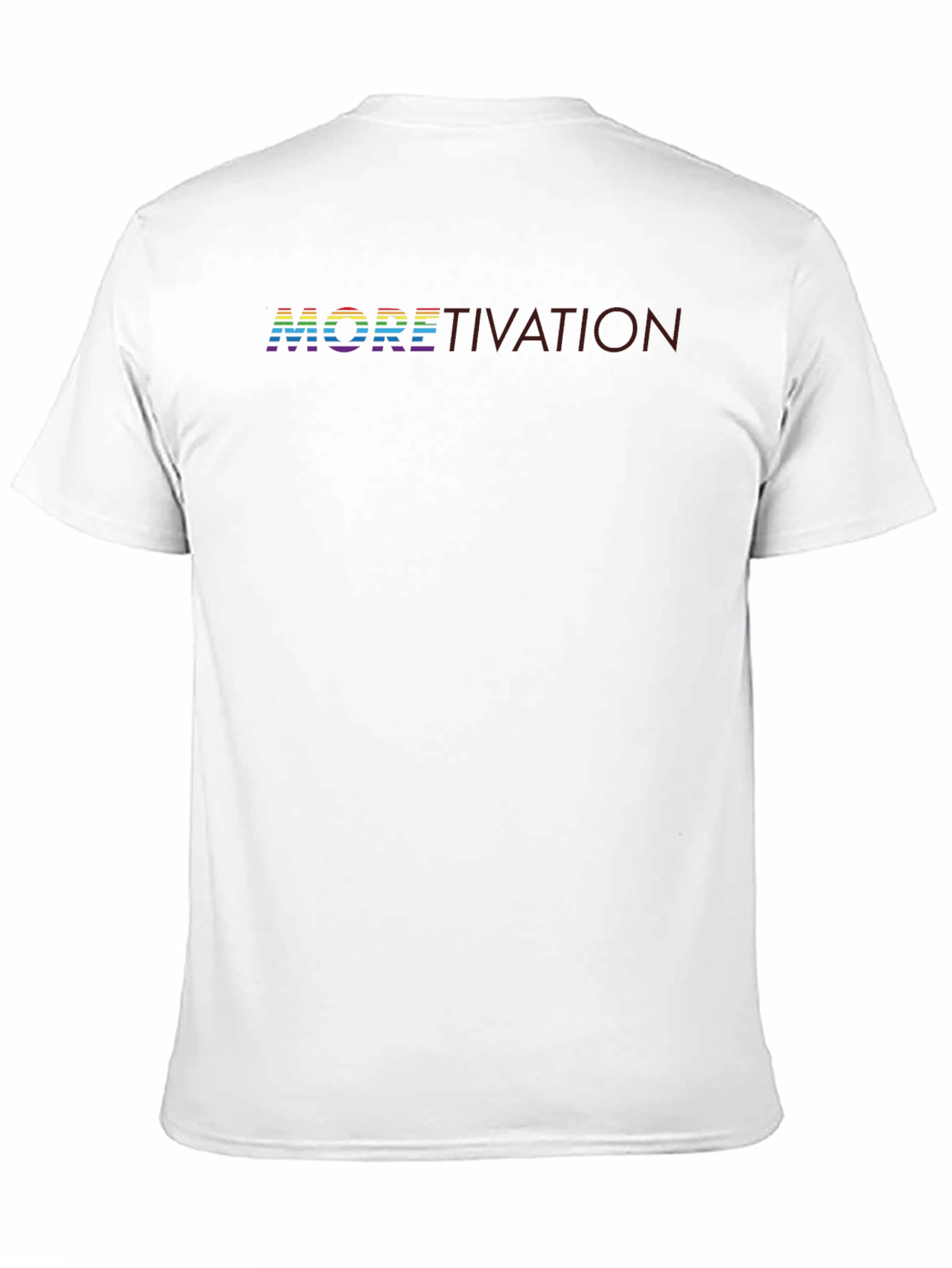 Black Moretivation Rainbow Text Black T-Shirt view 11