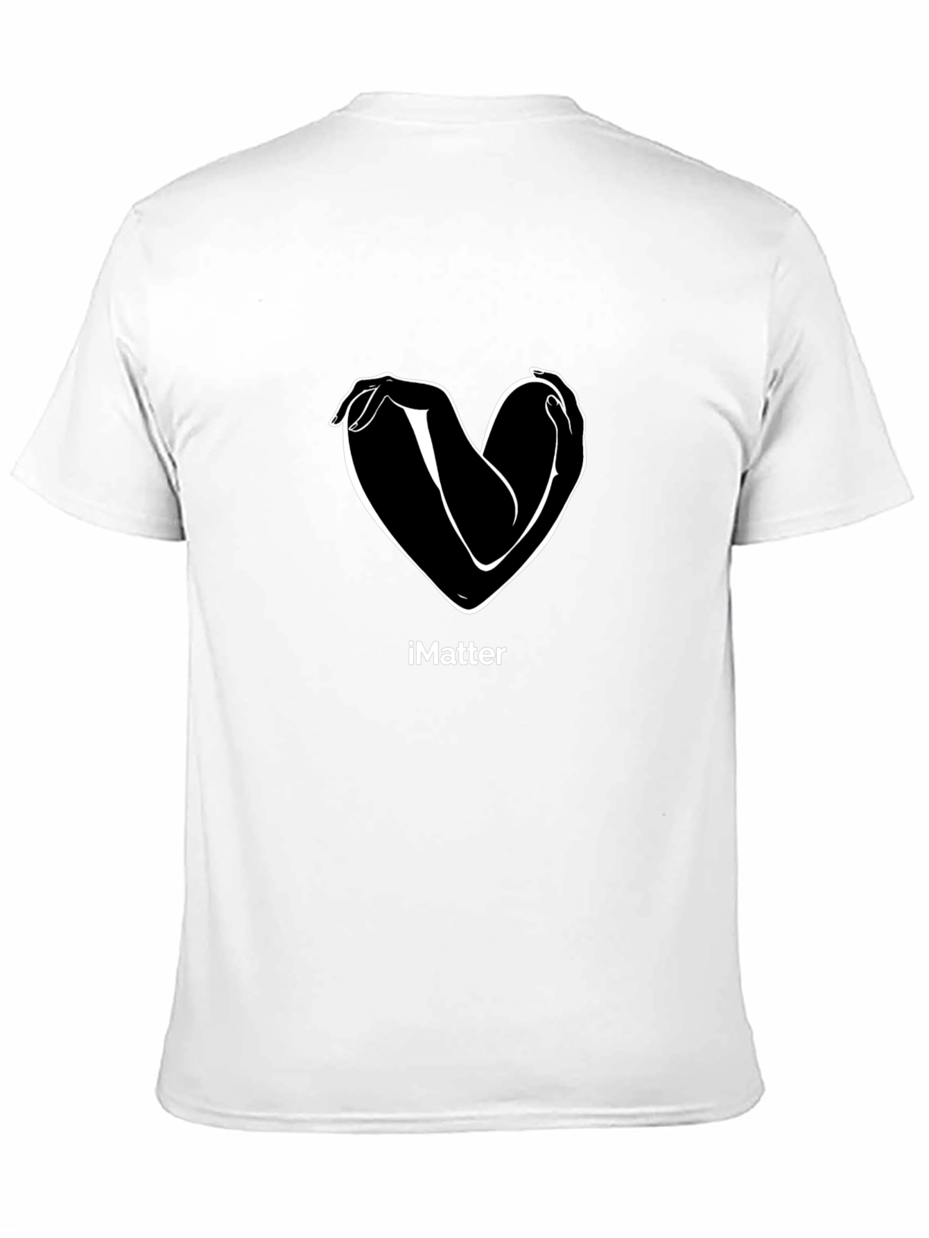 Black I Matter Heart Hands Graphic Tee - Black Unisex T-Shirt view 11