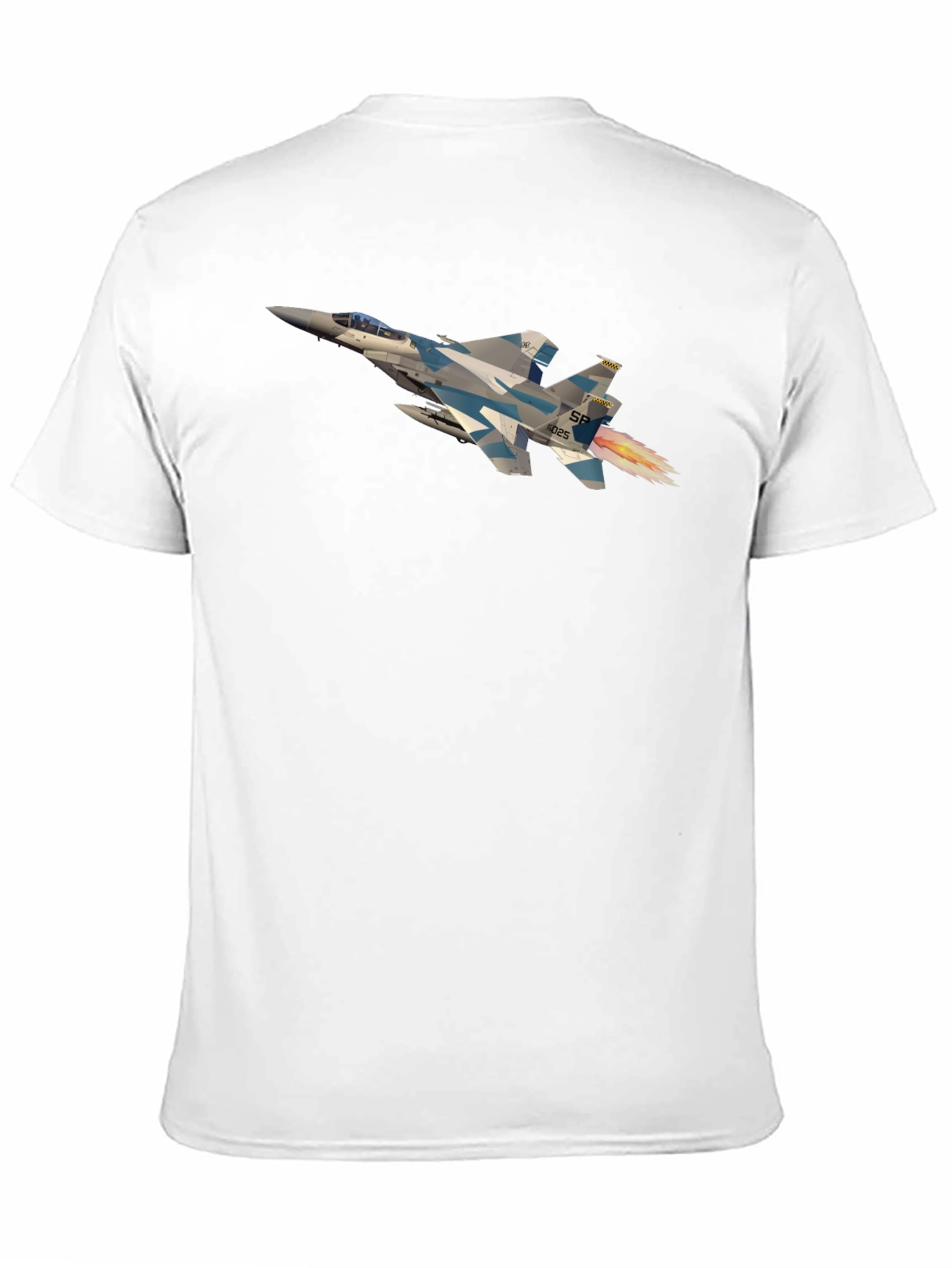 Black Jet Fighter Graphic Tee - Black Crew Neck view 11