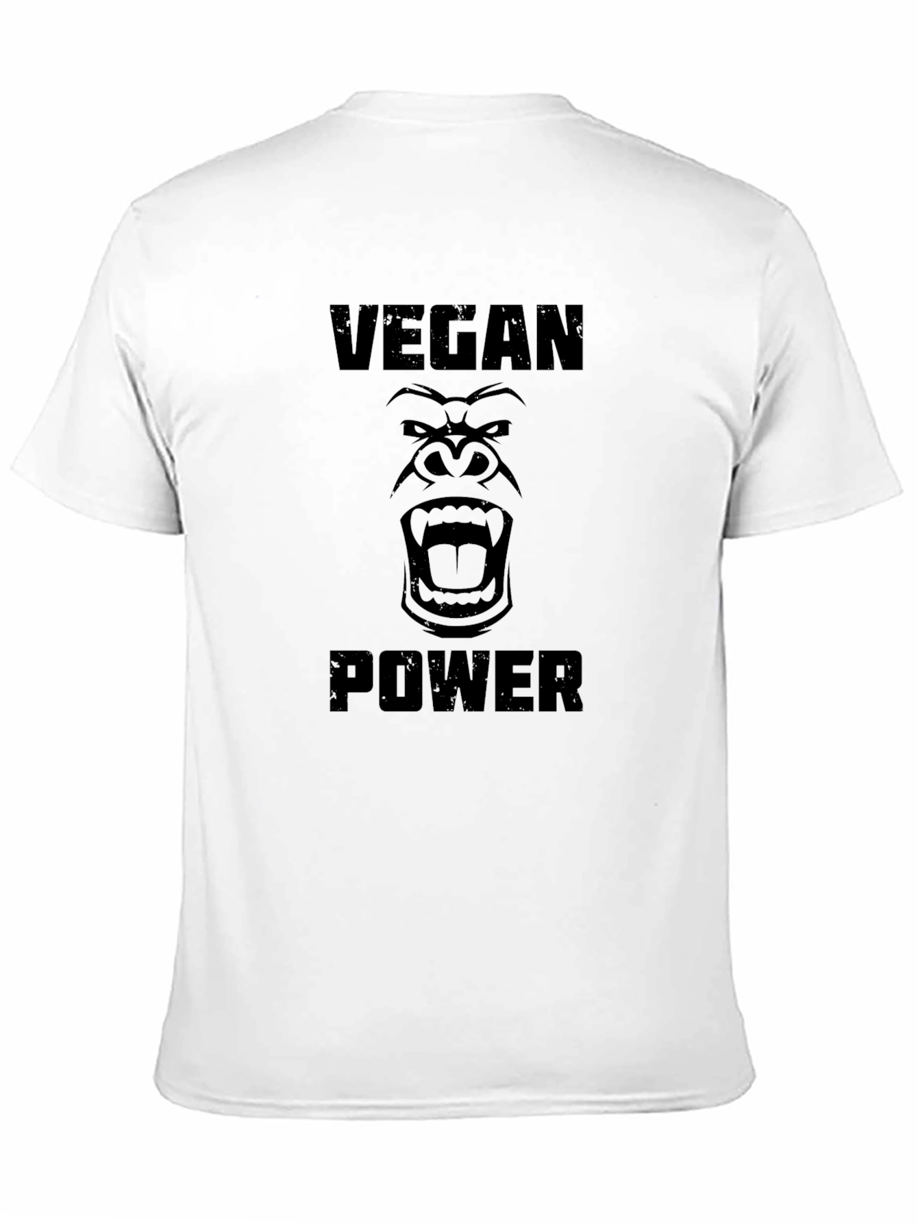Vegan Power Gorilla Graphic Tee - Black - 11