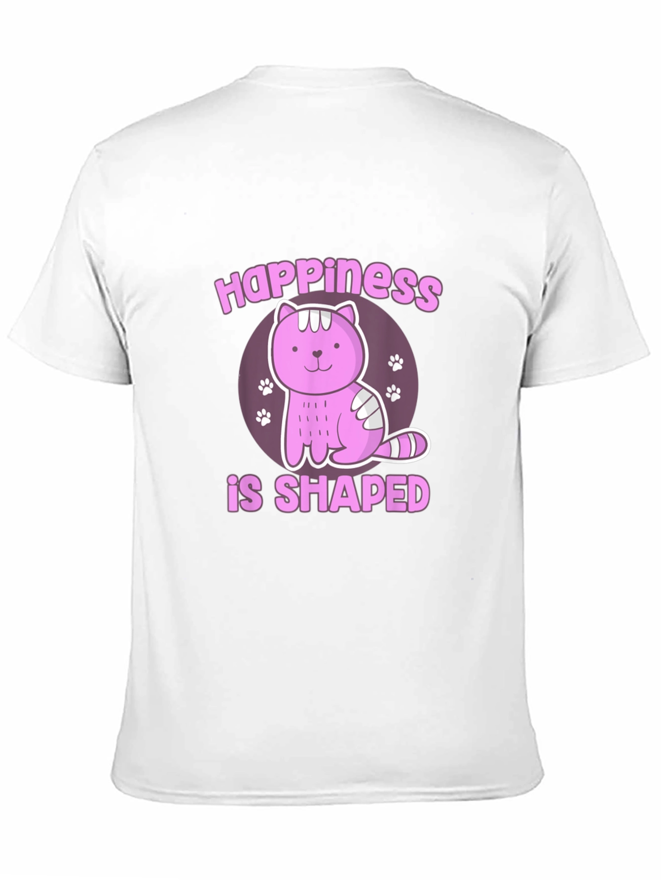 Black Happiness Shaped Cat T-Shirt view 11