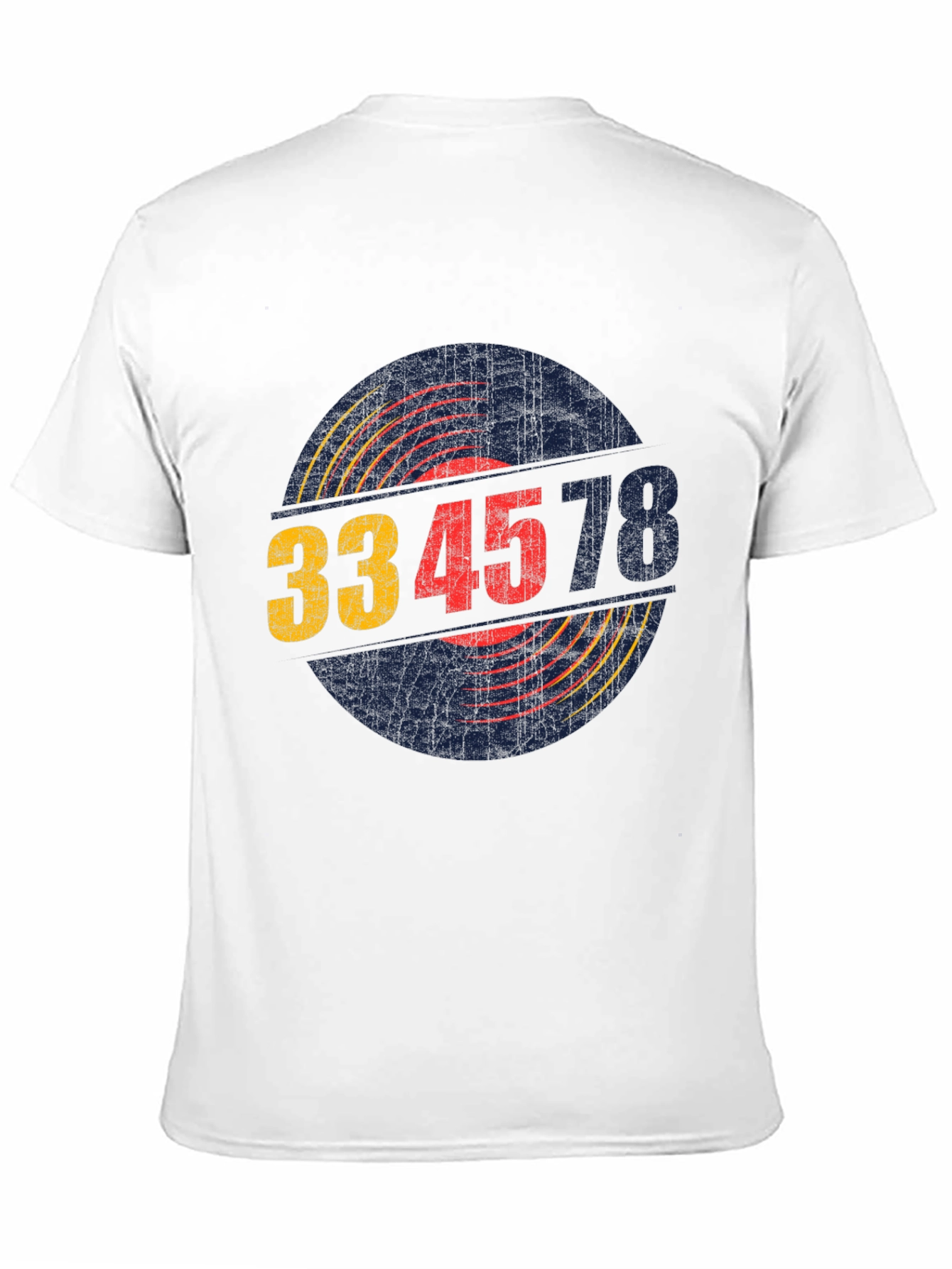 Black Vintage Record Player Speed T-Shirt view 11