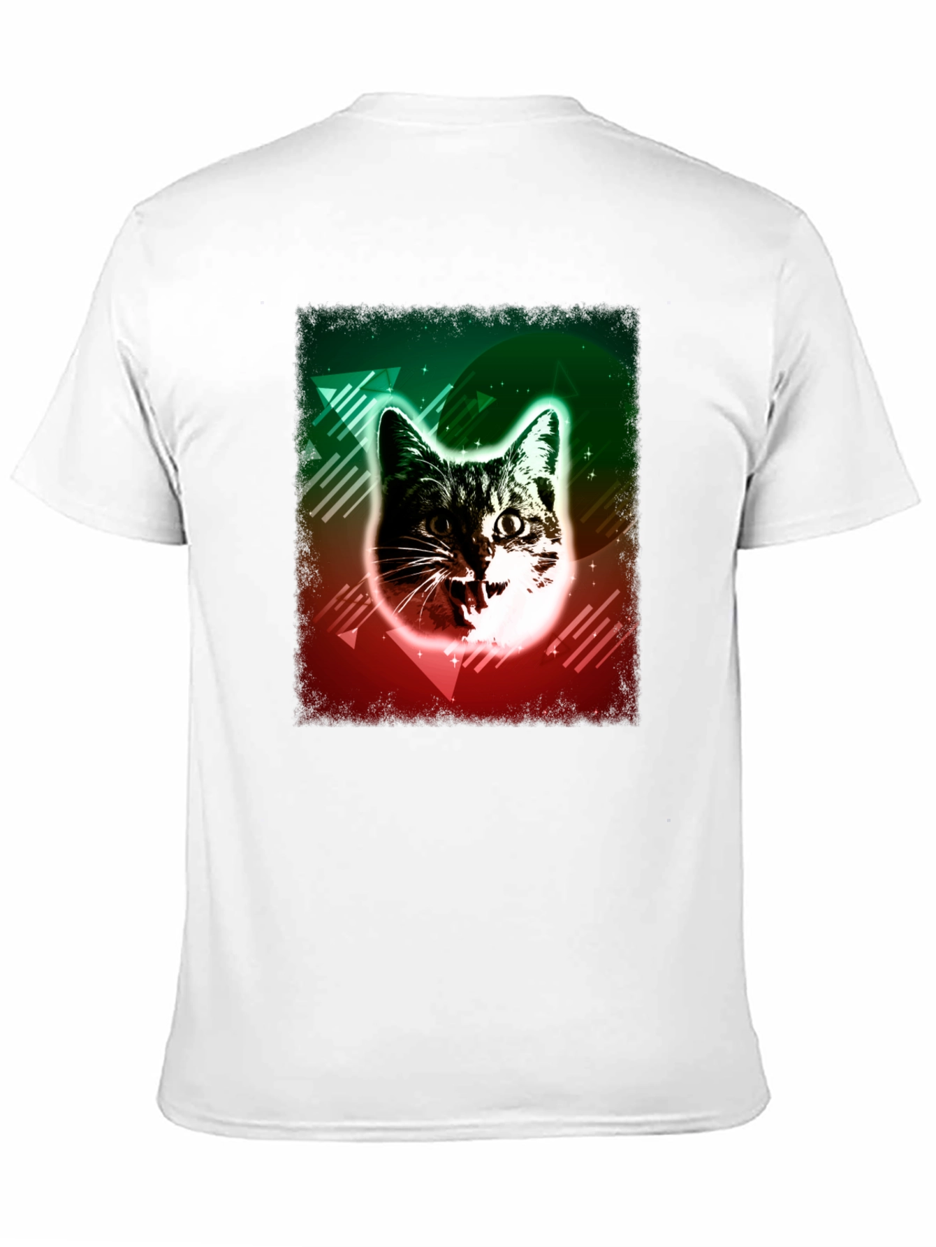 Black Retro Cat Graphic Tee - Black Cotton Comfort view 11