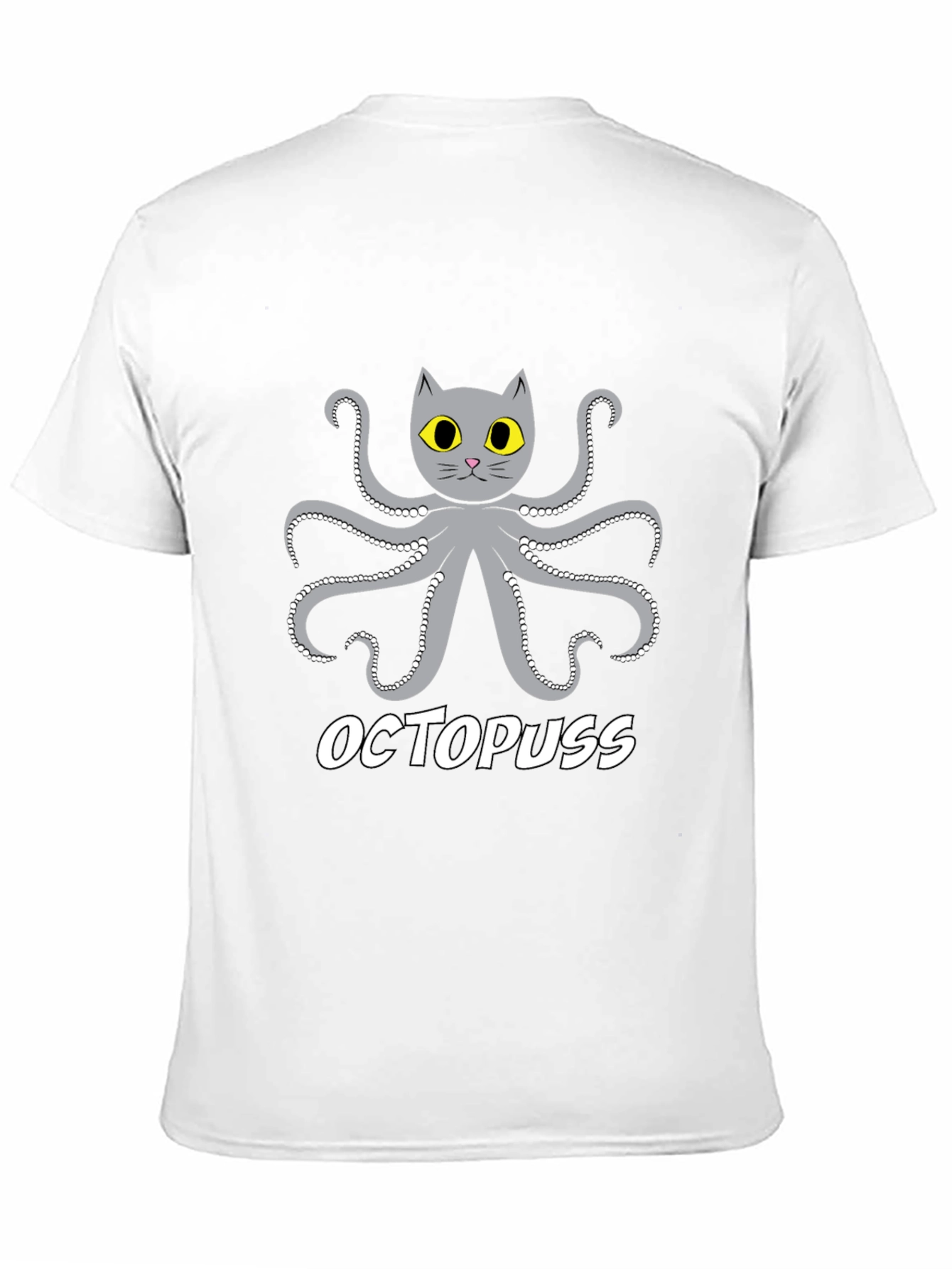 Black Octopuss Funny Graphic T-Shirt view 11