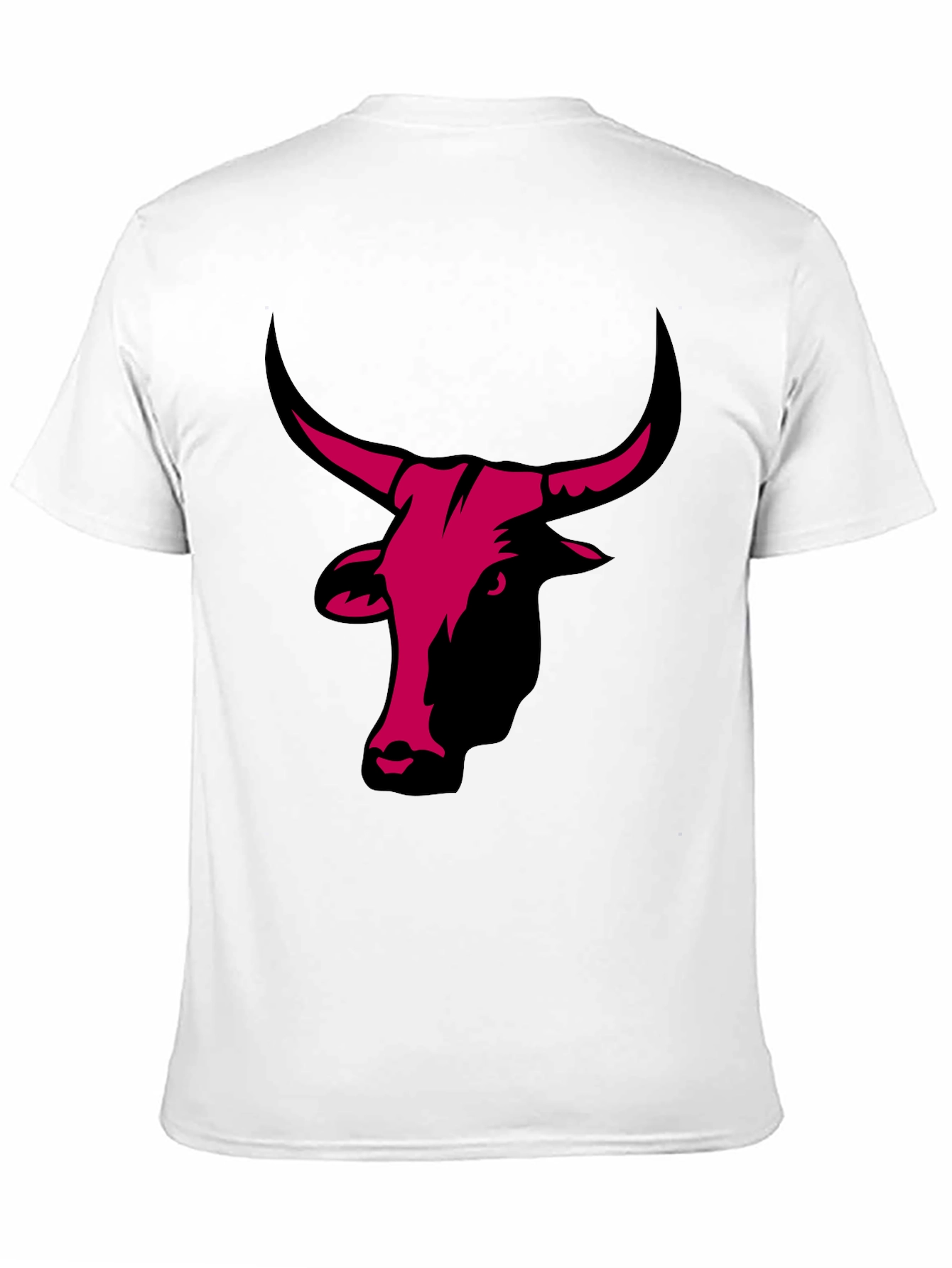 Bull Head Graphic Print Black T-Shirt - 11