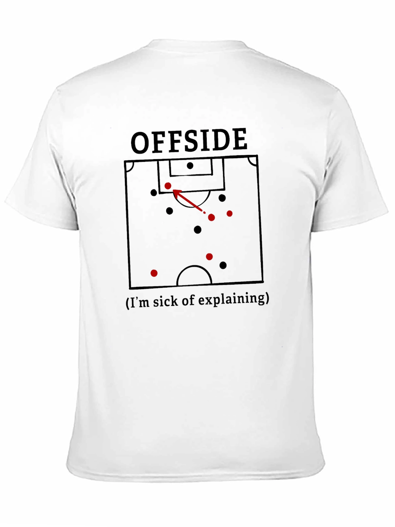 Black Offside Soccer Rule Graphic T-Shirt  view 11
