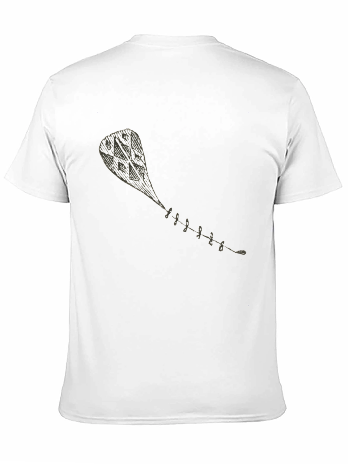 Black T-Shirt with Kite Graphic - 11