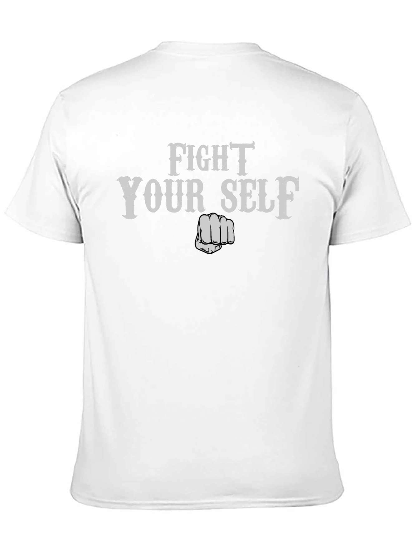 Black Fight Yourself Black Graphic T-Shirt view 11