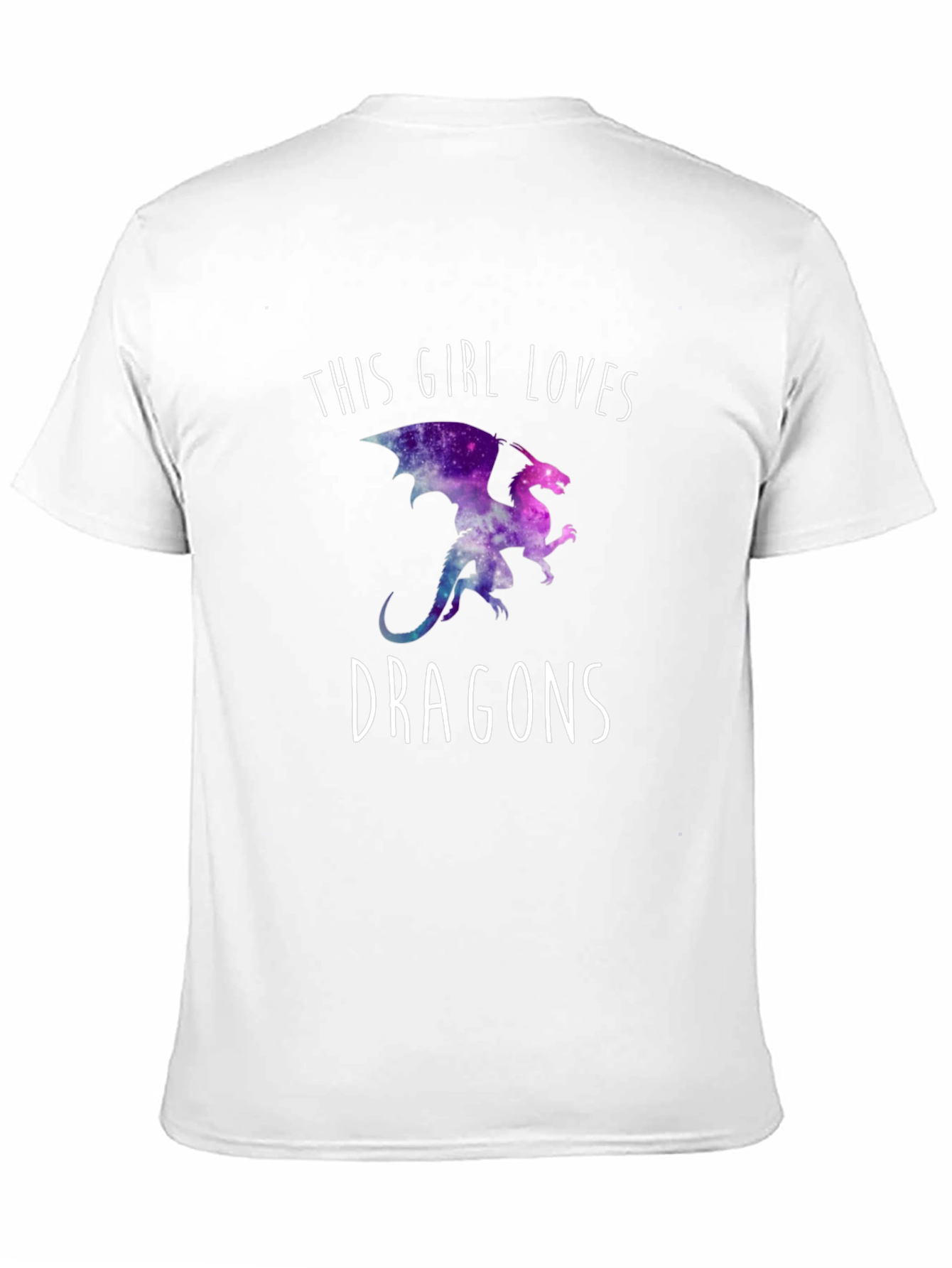 Black This Girl Loves Dragons T-Shirt - Galaxy Dragon Design view 11