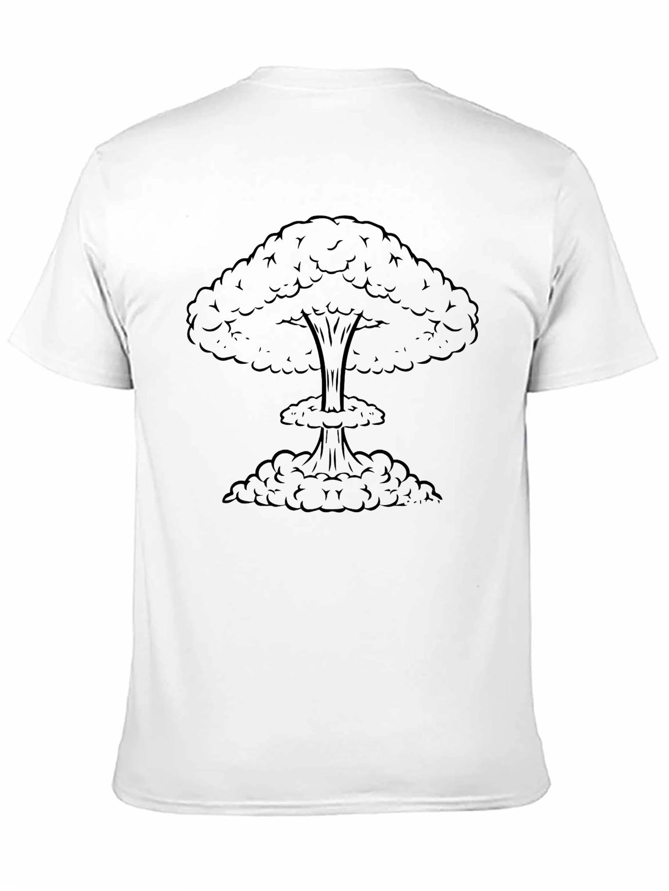 Black Atomic Cloud Graphic Tee - Black Cotton T-Shirt view 11