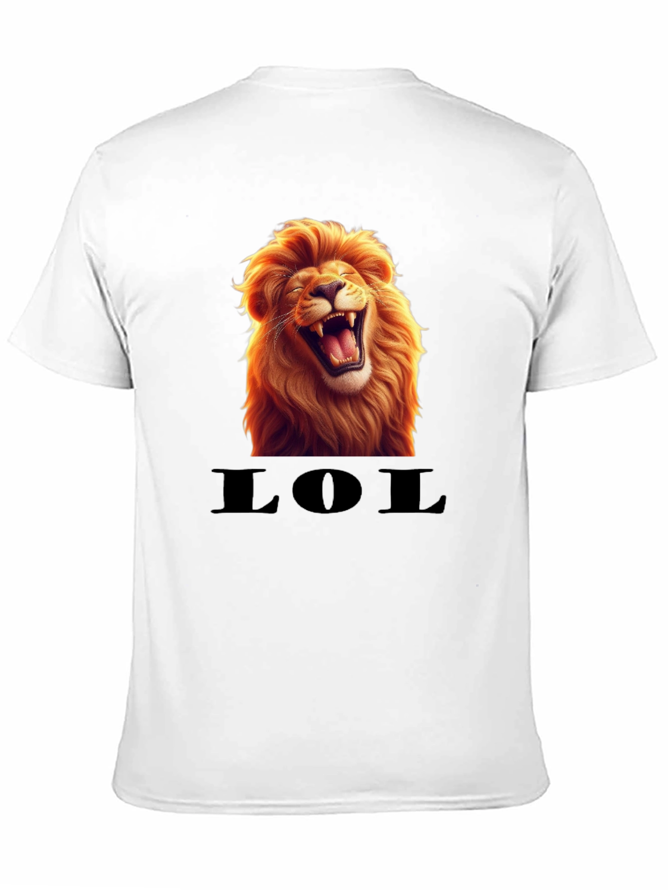 Black Laughing Lion LOL Graphic Tee - Black view 11