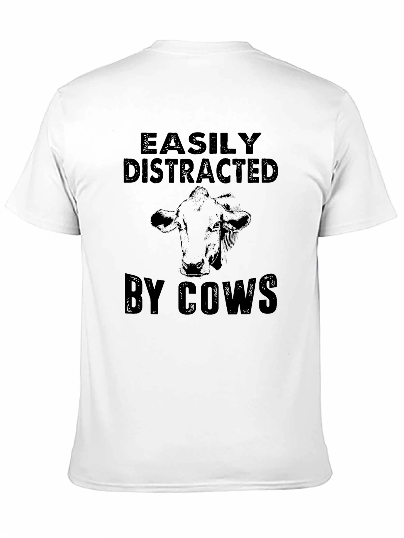 Black Easily Distracted By Cows Black Graphic Tee view 11