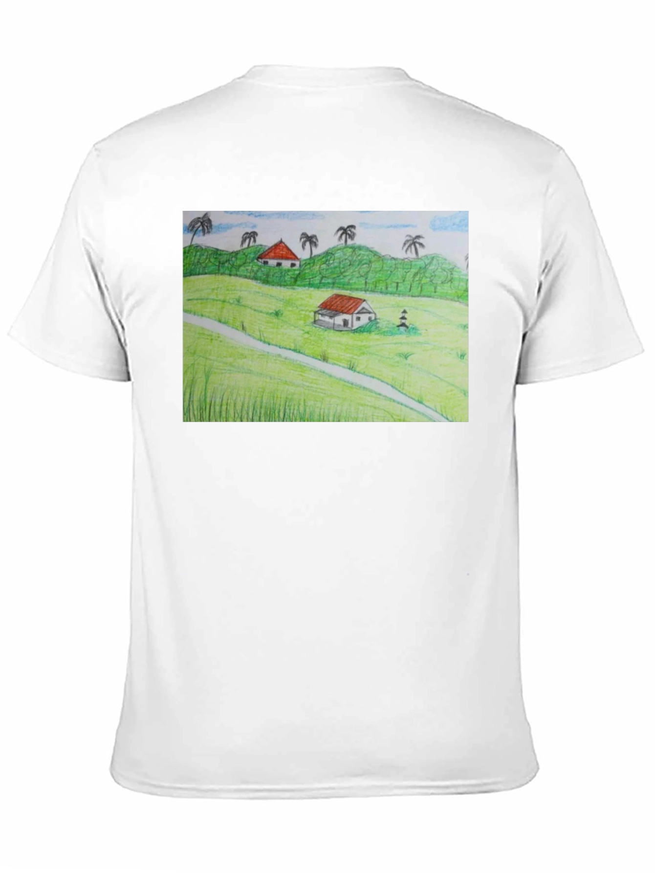 Black Nature Landscape Graphic T-Shirt view 11