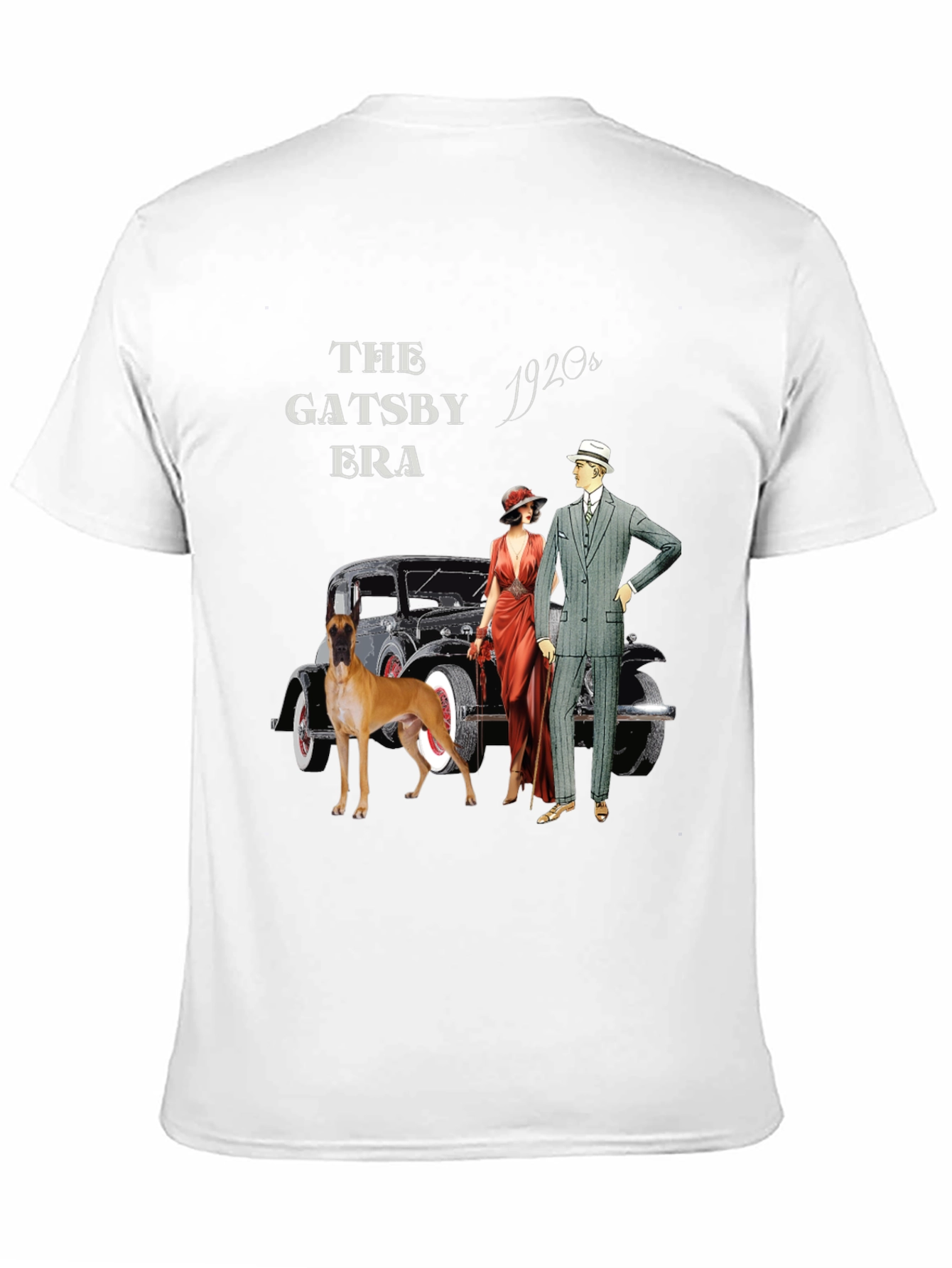 Black Gatsby Era T-Shirt: Vintage 1920s Style view 11