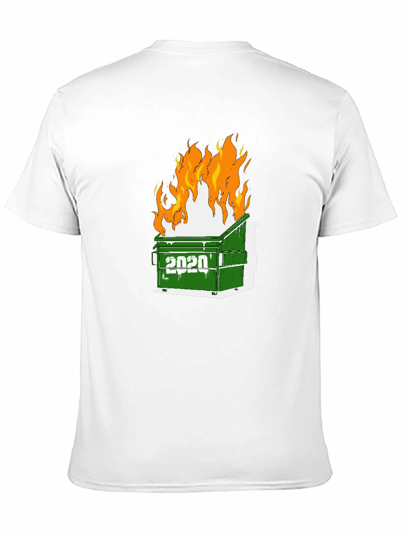 Black 2020 Dumpster Fire Graphic Tee - Unisex Black T-Shirt view 11