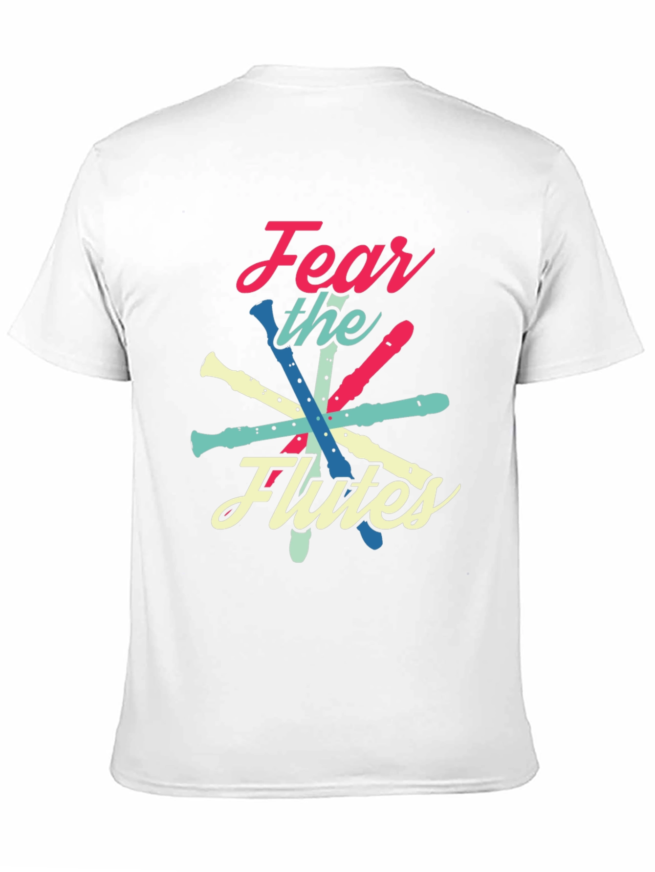 Black Fear the Flutes Music Lover T-Shirt view 11