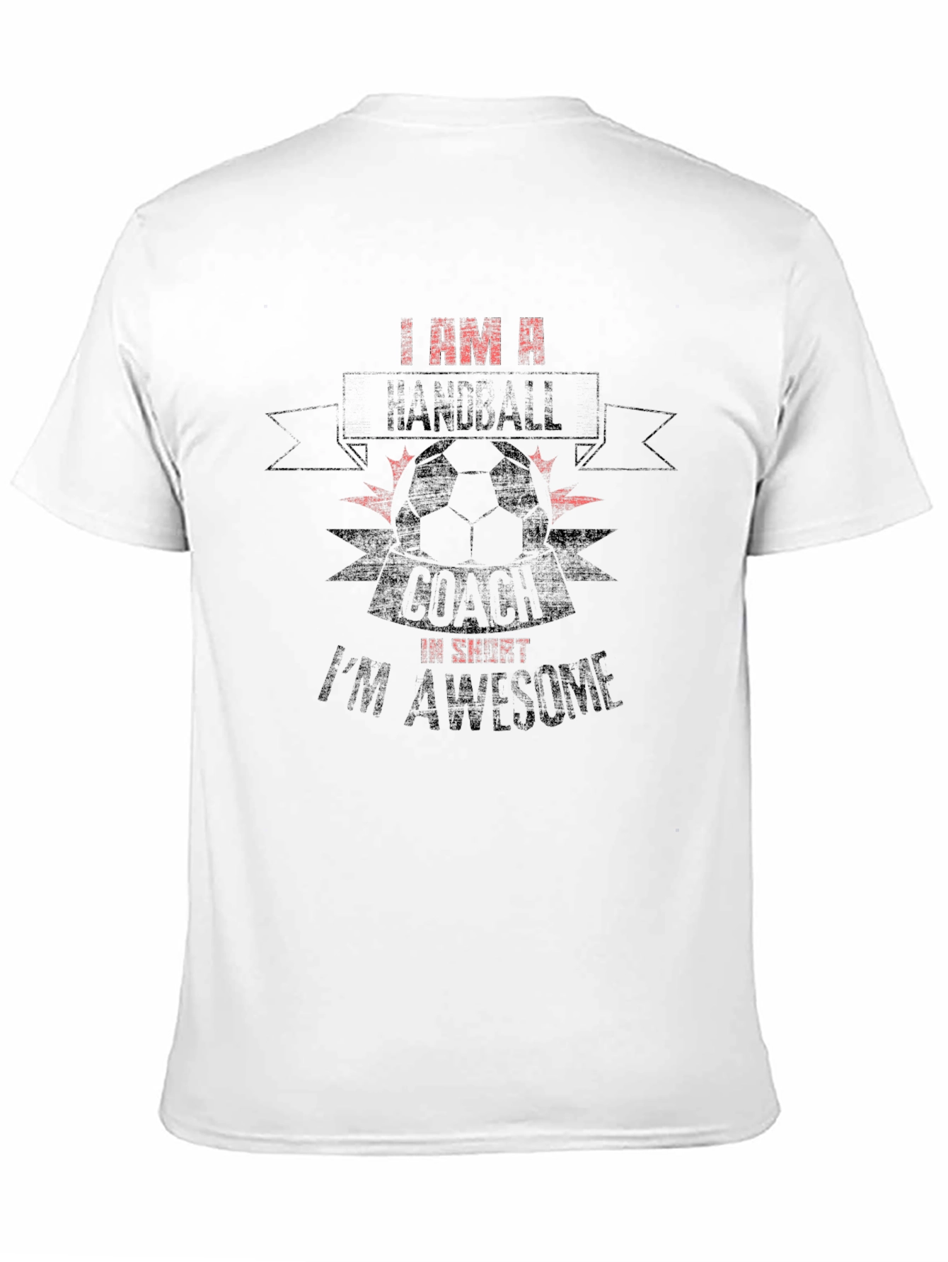 Black Handball Coach Awesome T-Shirt view 11
