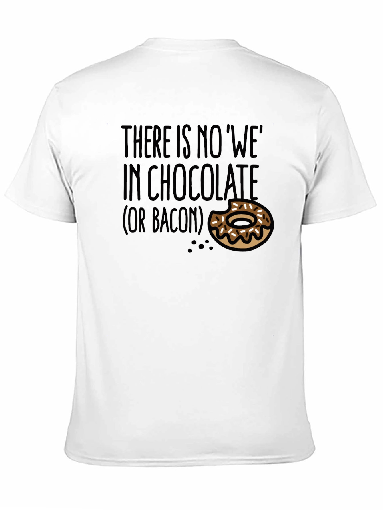 Black Funny Chocolate and Bacon T-Shirt view 11