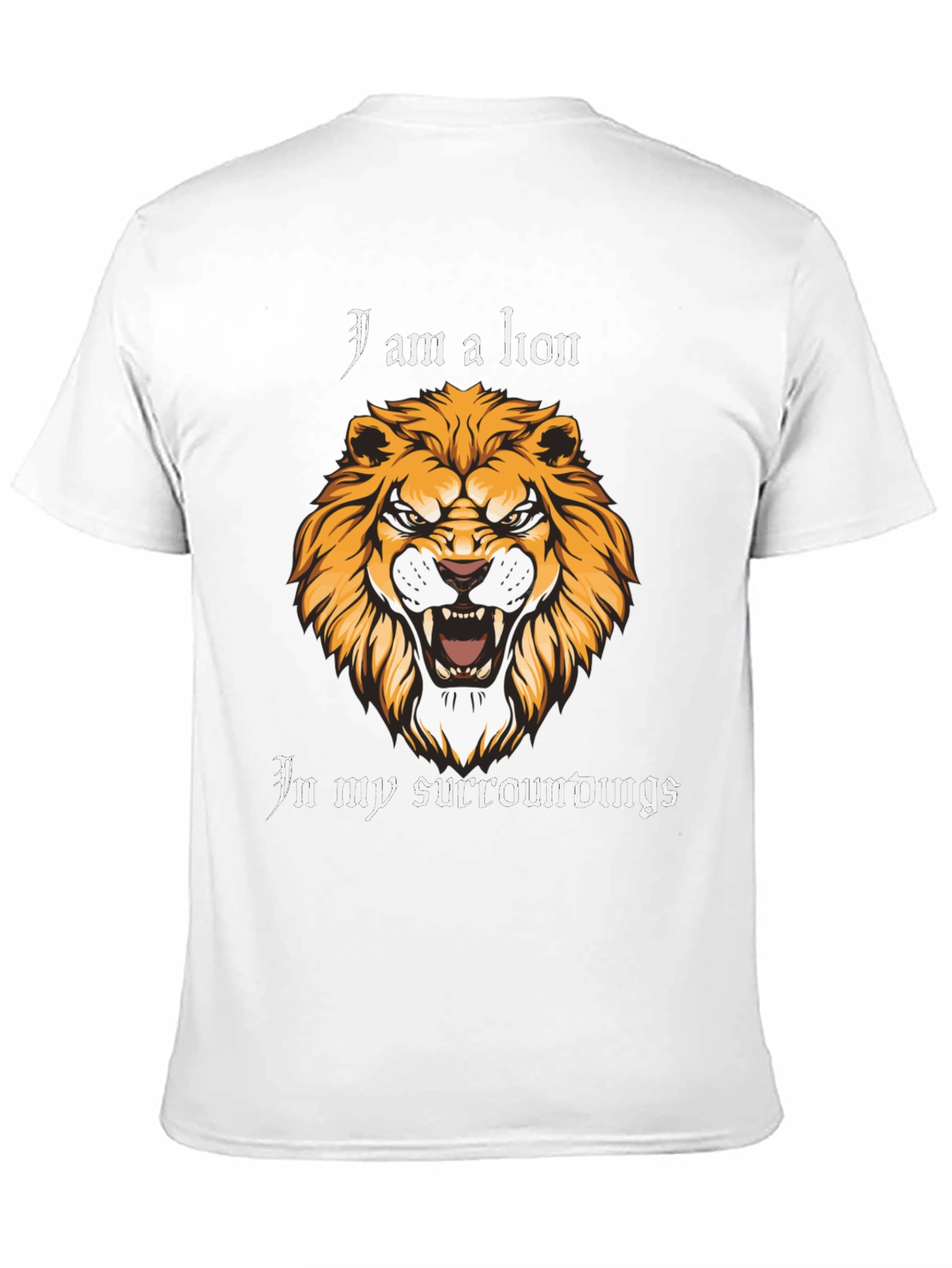 Black Lion Graphic Print Black T-Shirt view 11