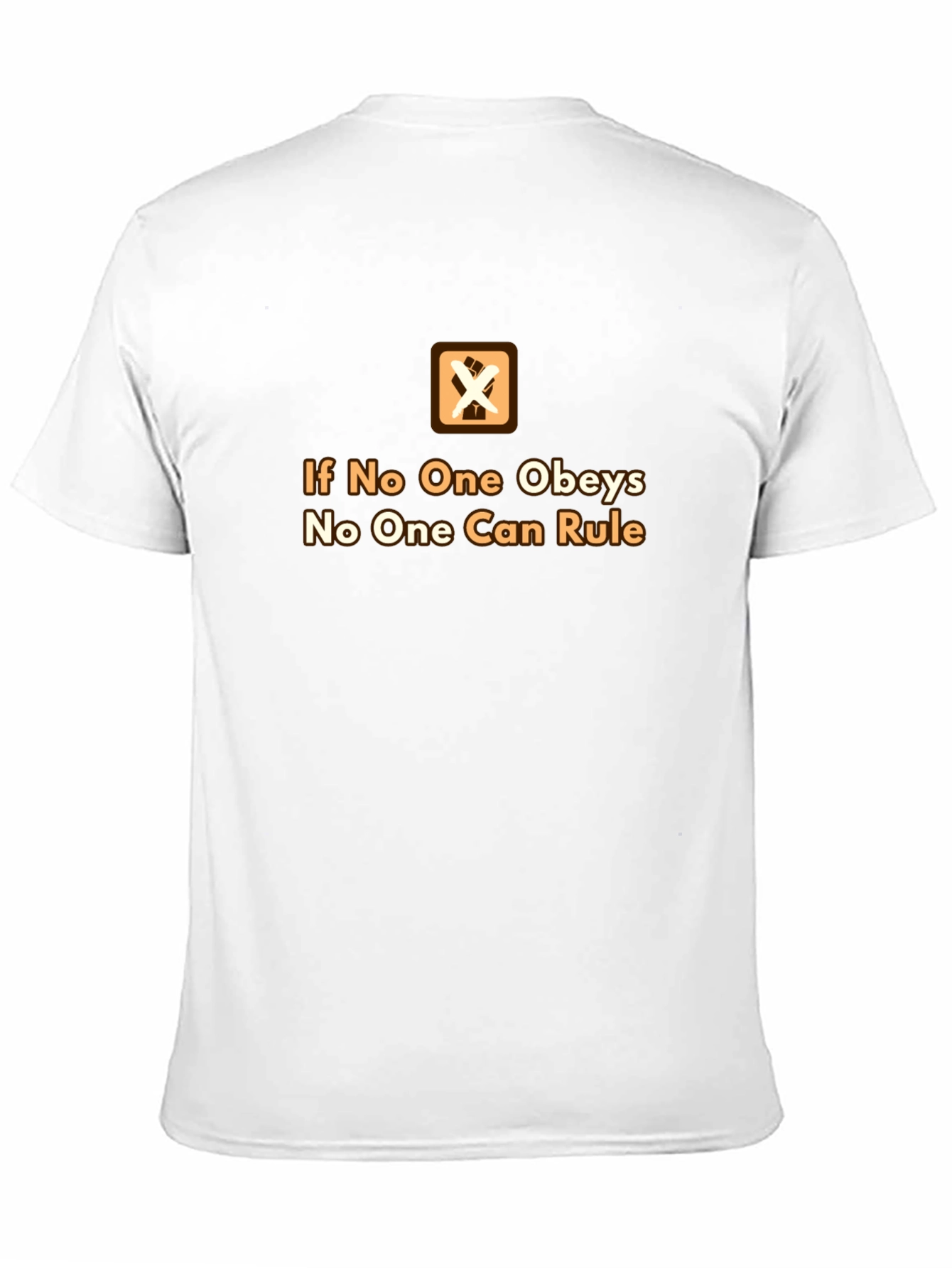 Black Anarchy Symbol T-Shirt - If No One Obeys, No One Can Rule view 11