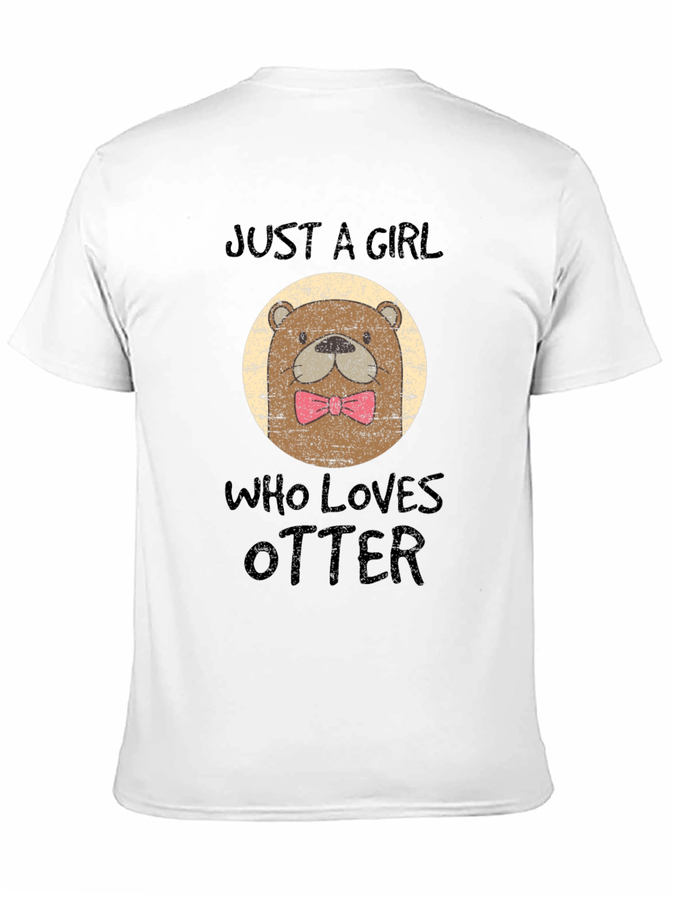 Black Otter Lover T-Shirt - Just a Girl Who Loves Otters! view 11