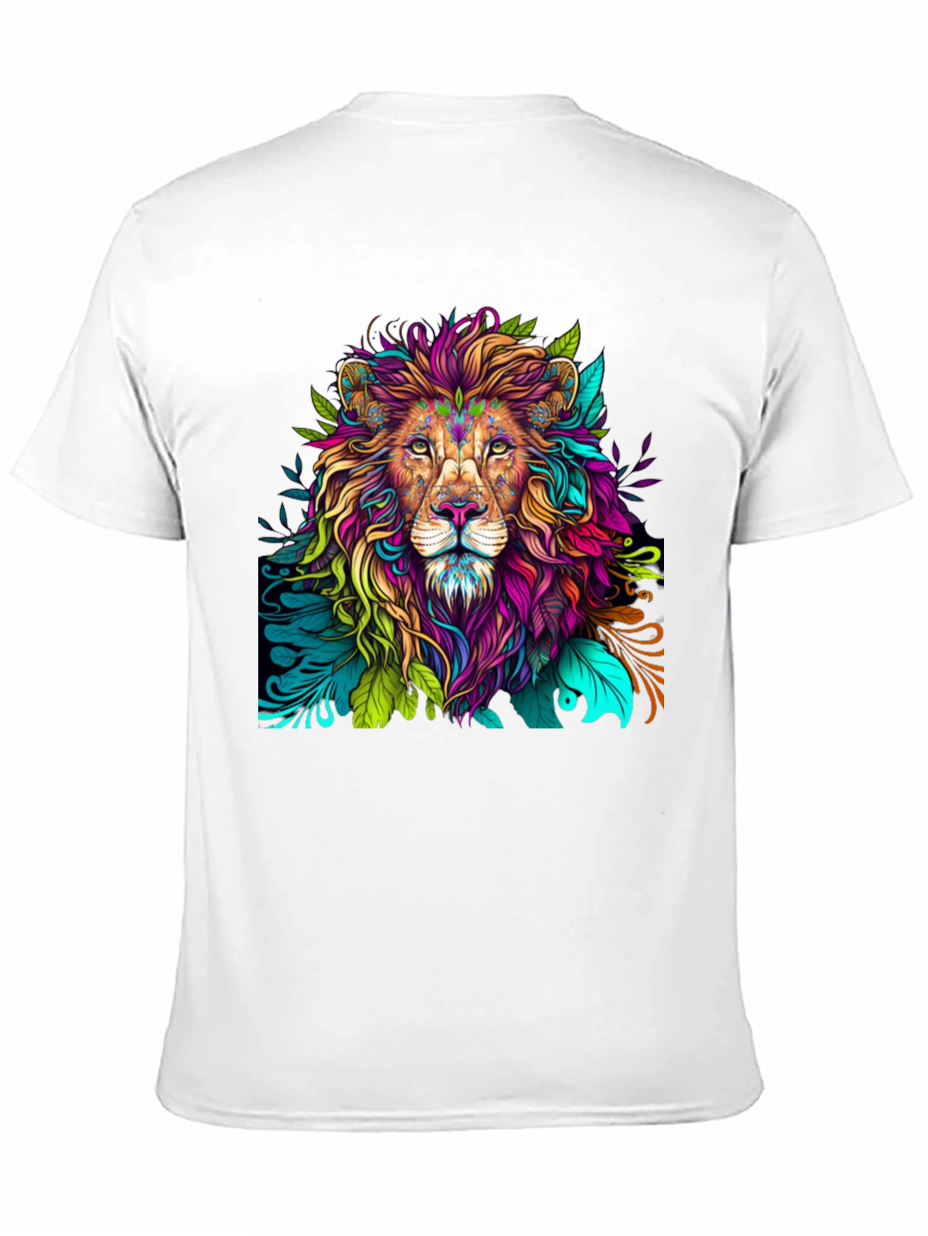 Black Colorful Lion Graphic Tee - Bold Style view 11
