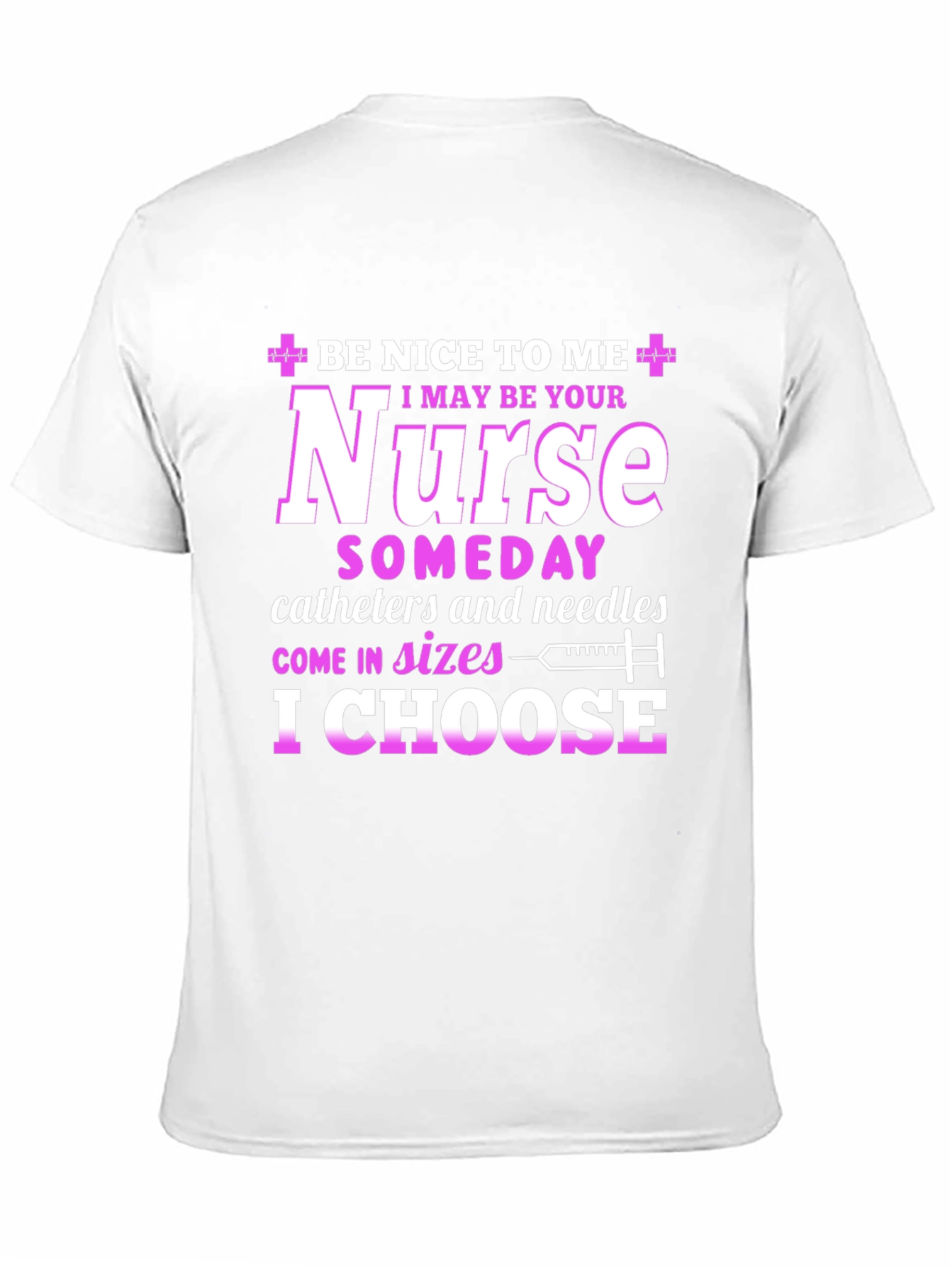 Black Funny Nurse T-Shirt - Be Nice to Me view 11
