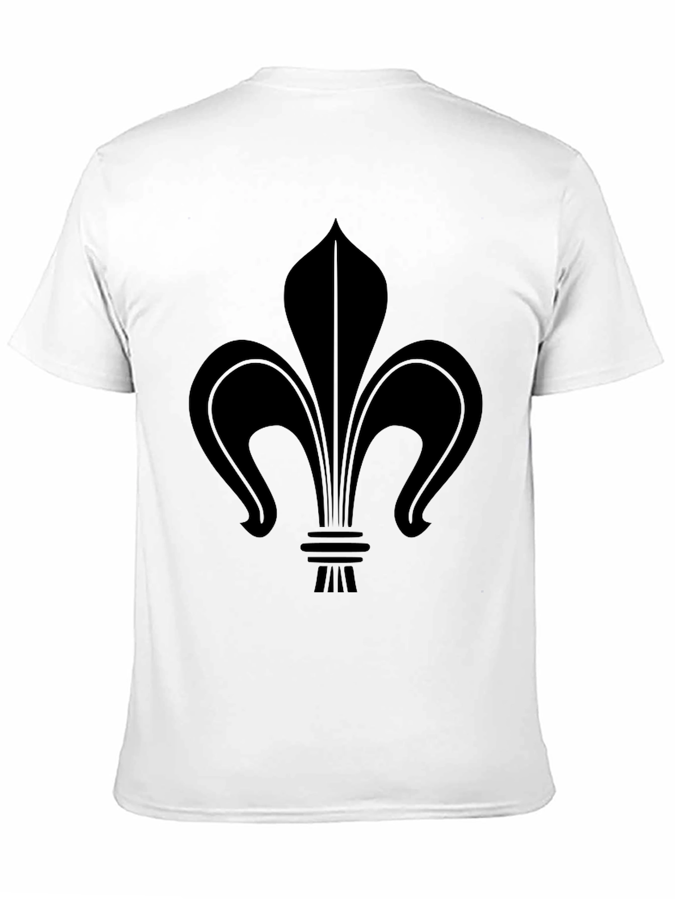 Black Fleur-de-lis Graphic Black T-Shirt view 11
