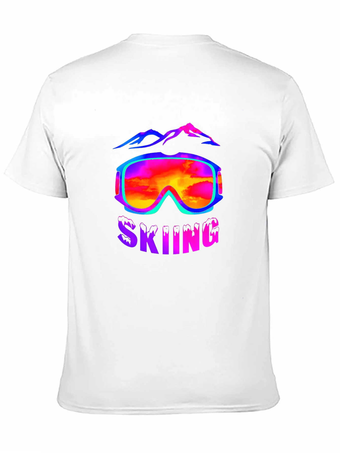 Black Skiing Goggles T-Shirt - Mountain Adventure Tee view 11