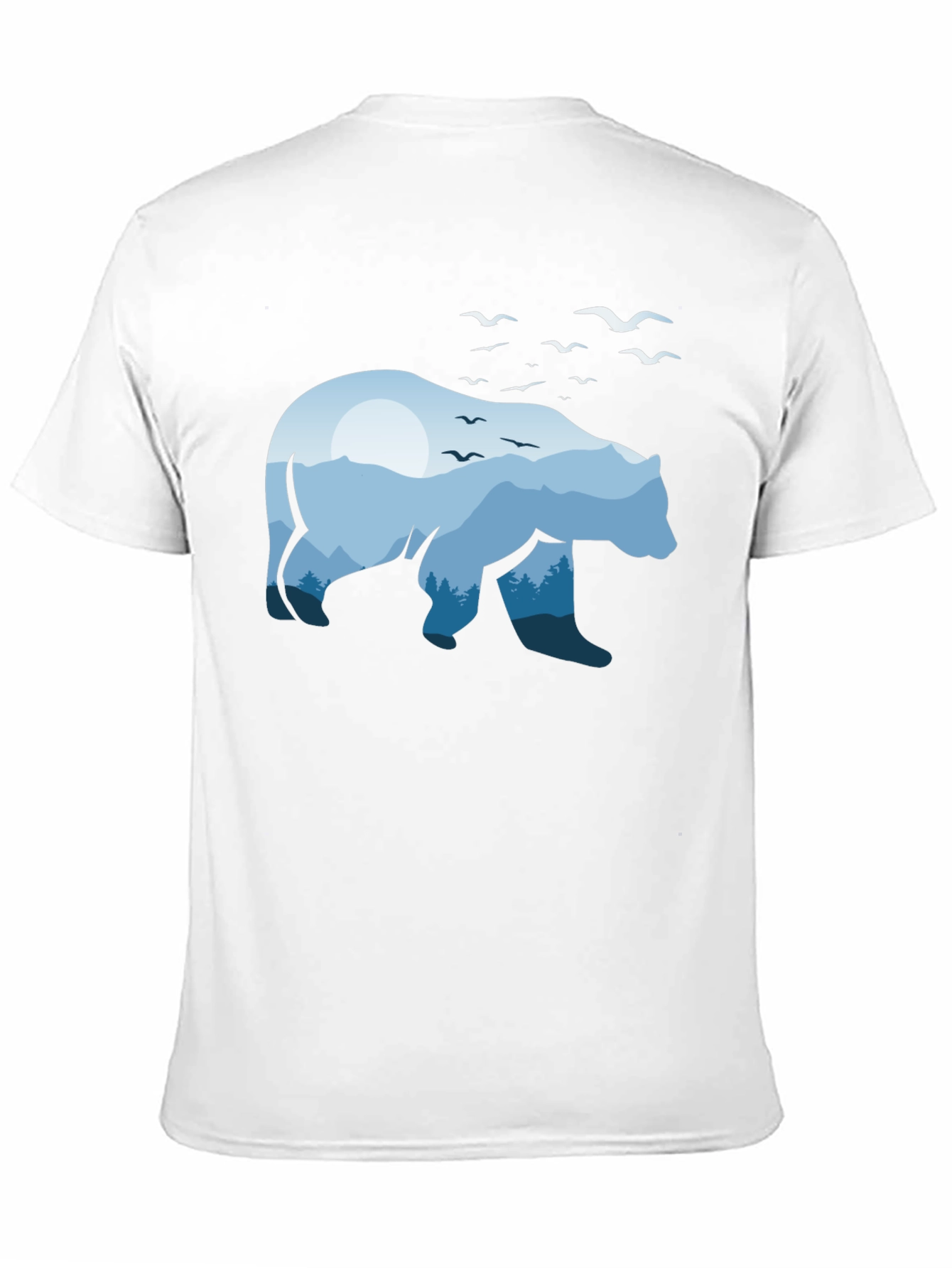 Black Nature Bear Graphic Tee - Men's Black T-Shirt view 11