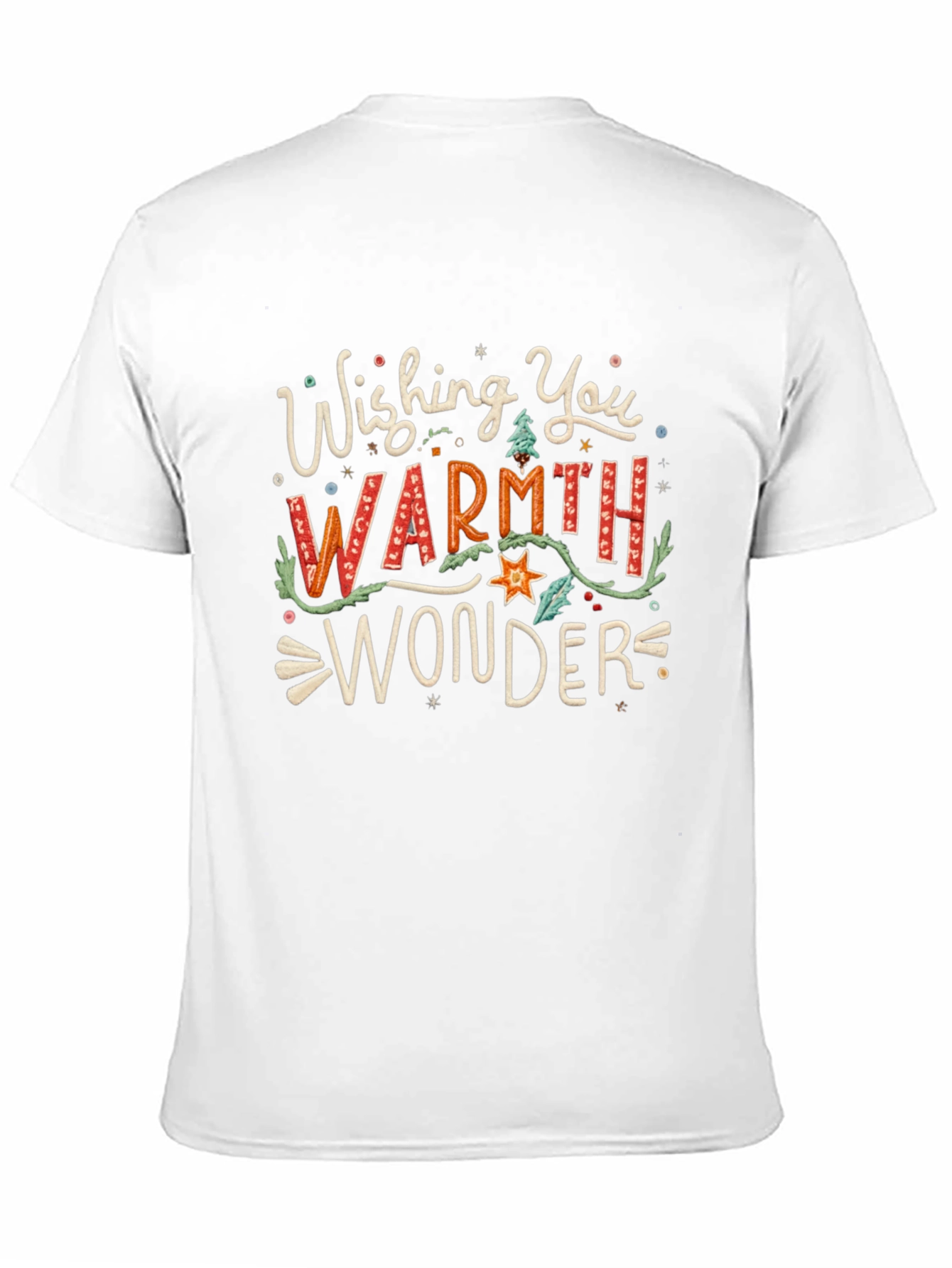 Black Wishing You Warmth and Wonder Graphic Tee view 11