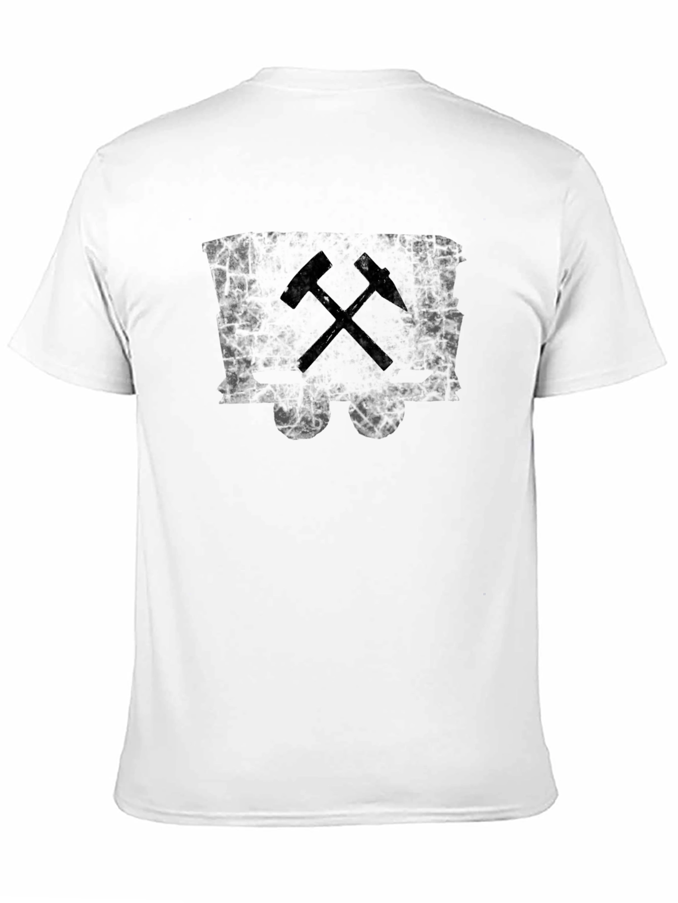 Black Distressed Mining Cart T-Shirt - Vintage Miner's Tee view 11