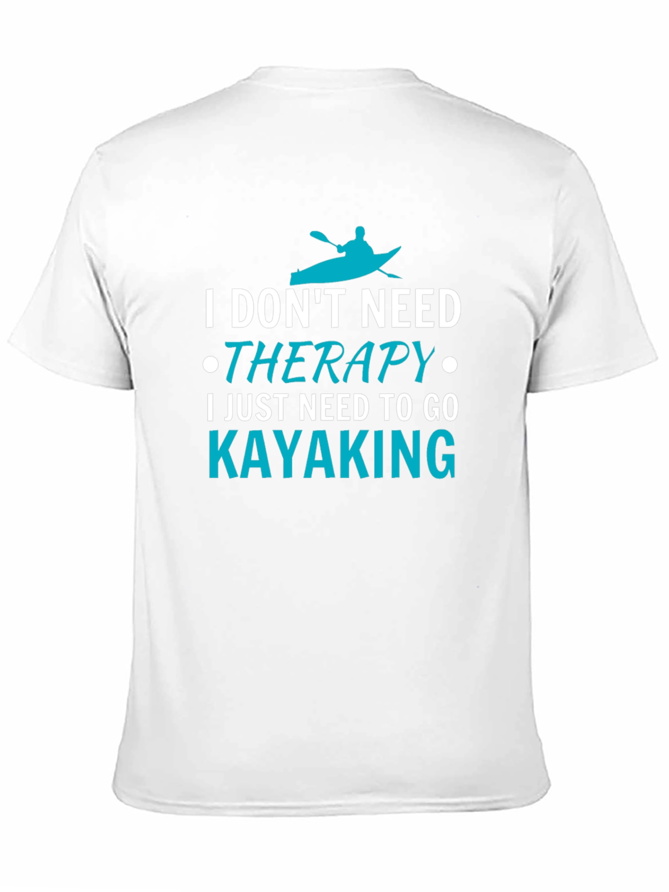 Black Kayaking Therapy T-Shirt - Paddling Adventure Tee view 11