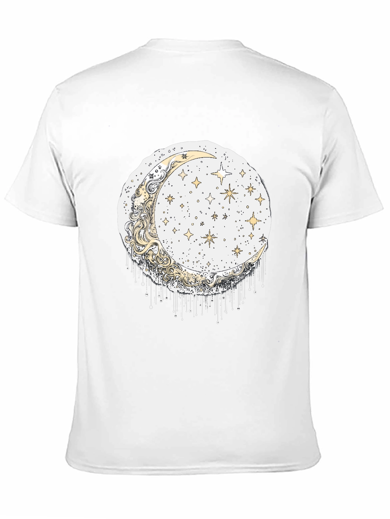 Black Celestial Moon & Stars Graphic Tee view 11