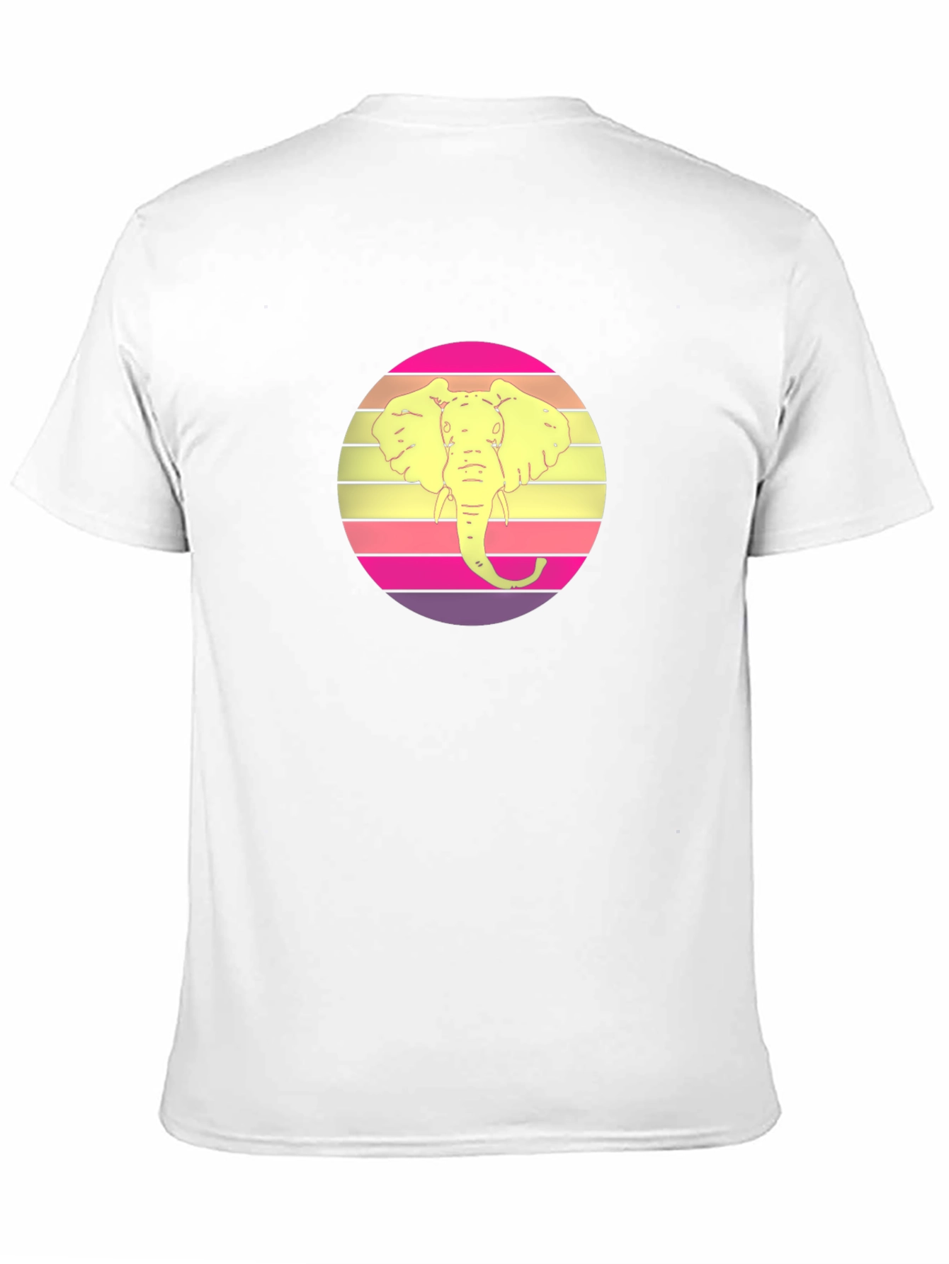 Black Retro Elephant Sunset Graphic Tee - Black Cotton view 11