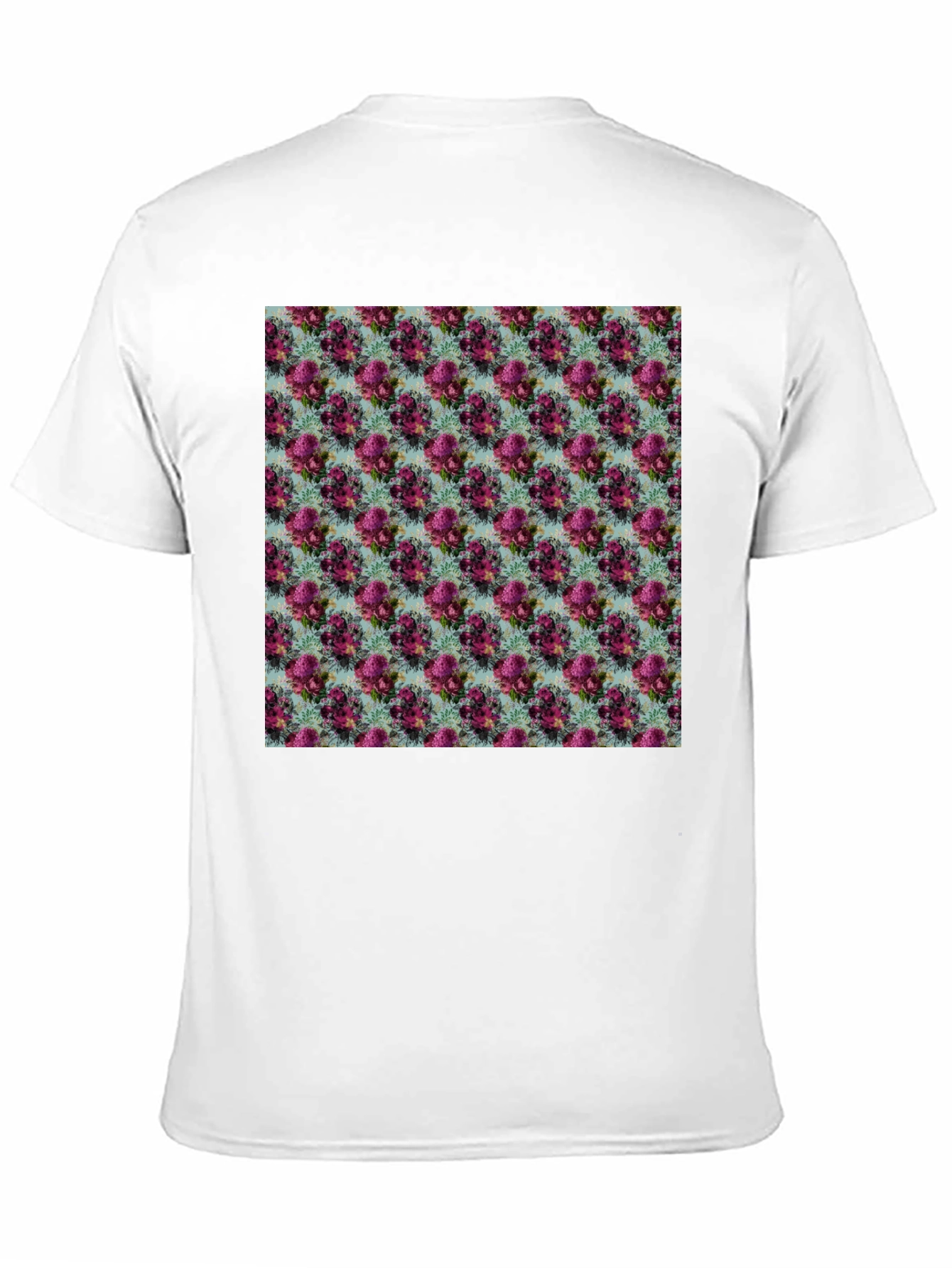 Black Floral Pattern T-Shirt view 11