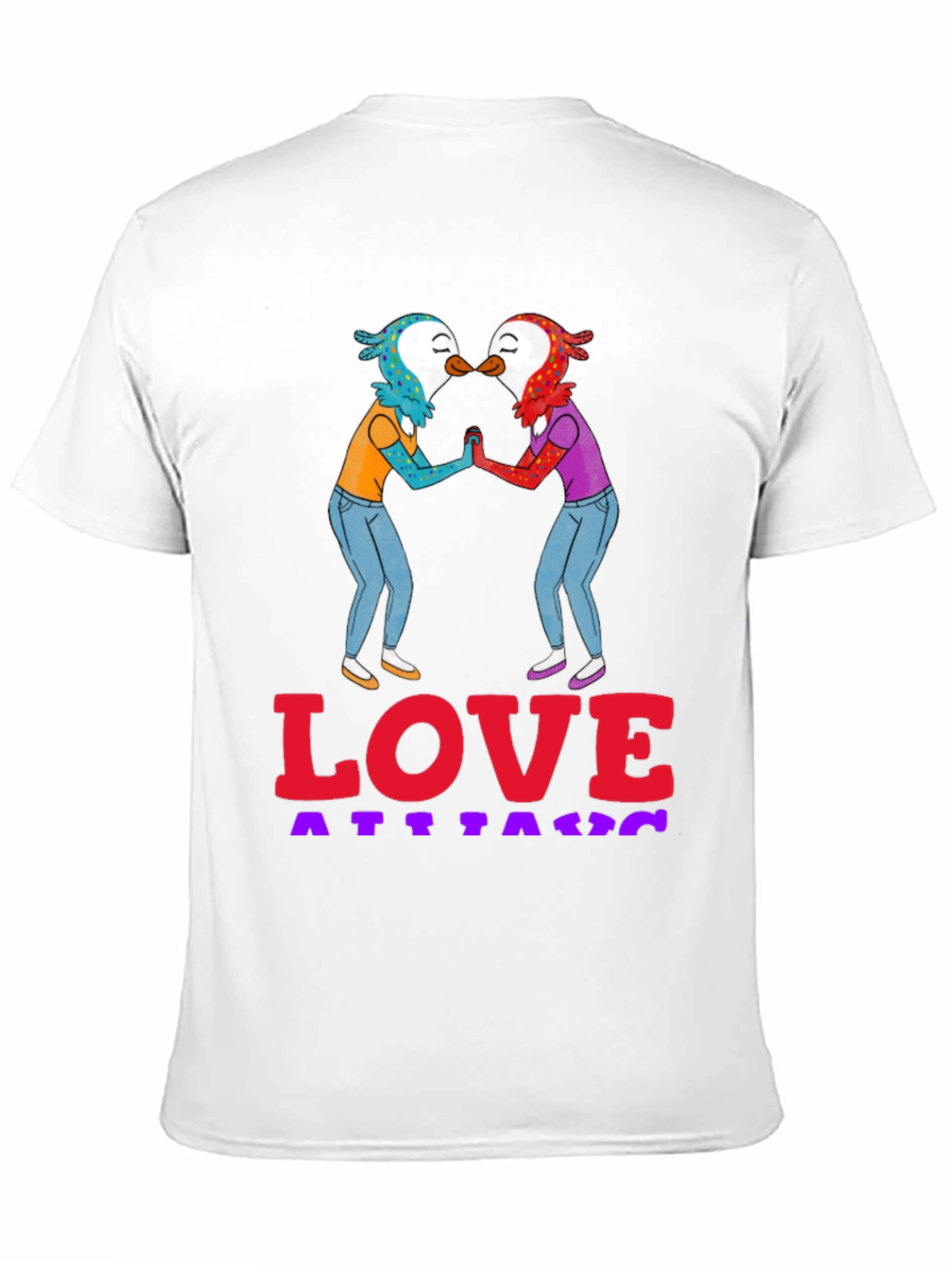 Black Love Attack Graphic Tee - Unisex Black T-Shirt view 11