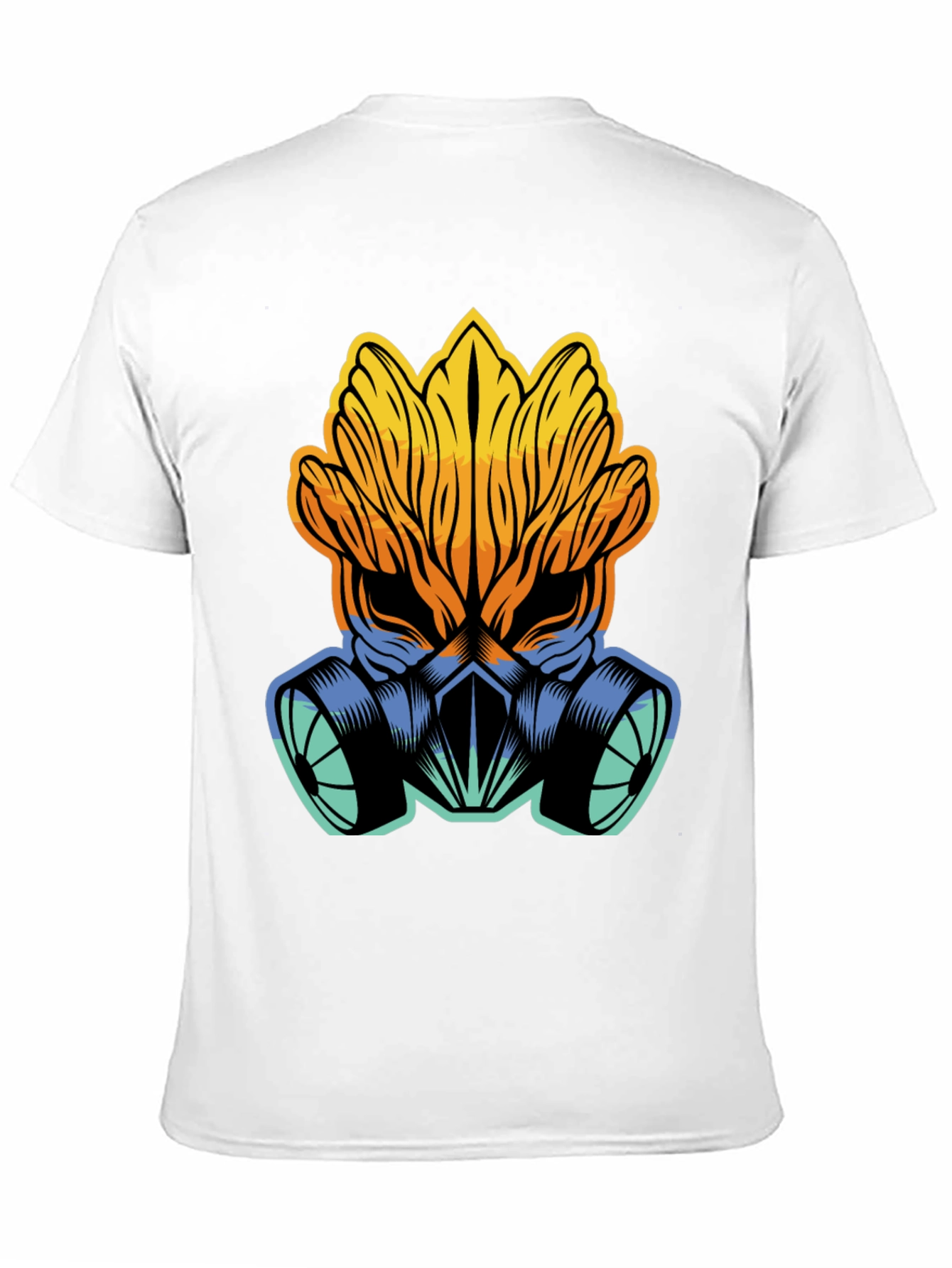 Black Graphic Tee - Unique Gas Mask Design view 11